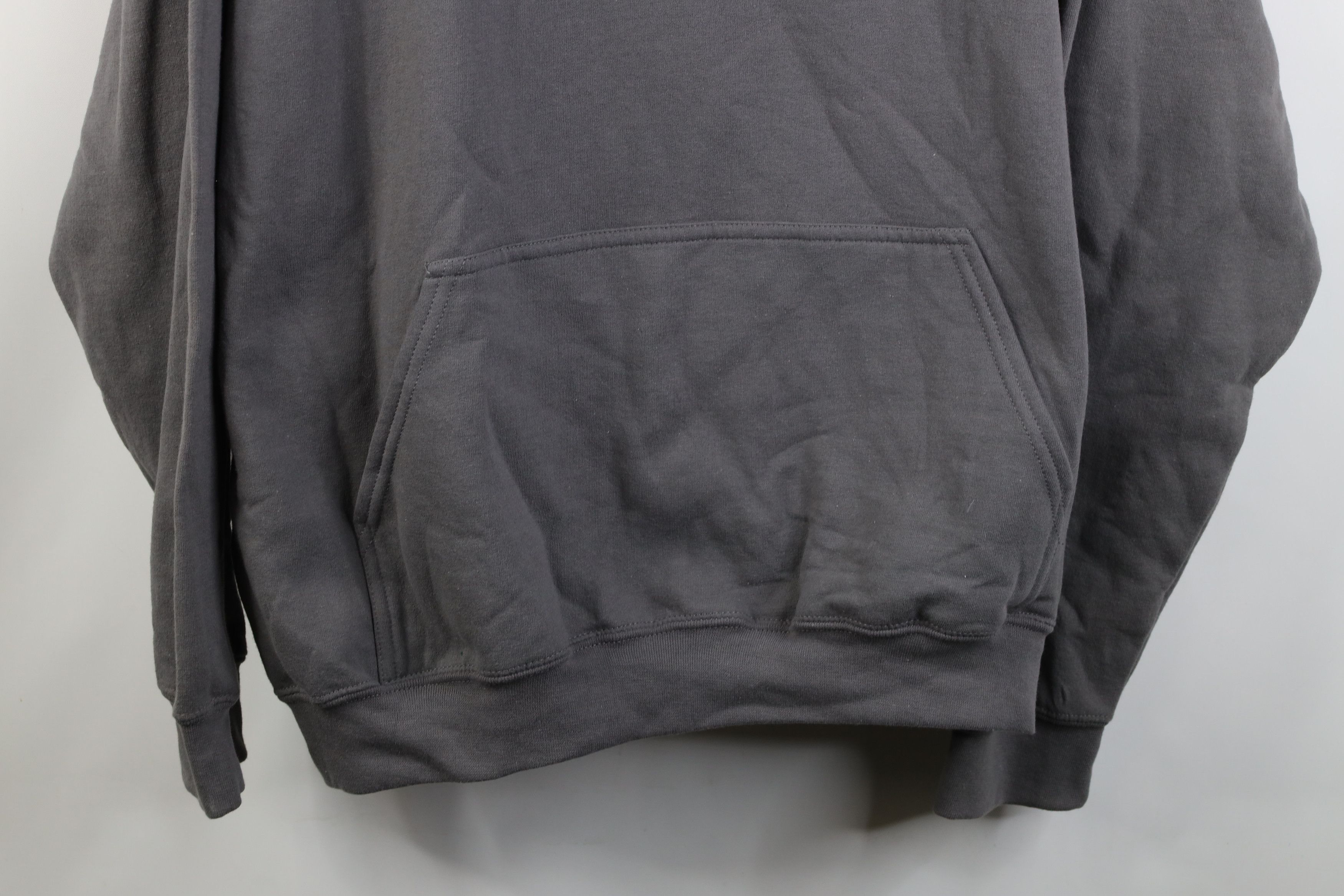 Vintage Vintage 90s Y2K Streetwear Heavy Hoodie Sweatshirt Gray Size US XXL / EU 58 / 5 - 3 Thumbnail