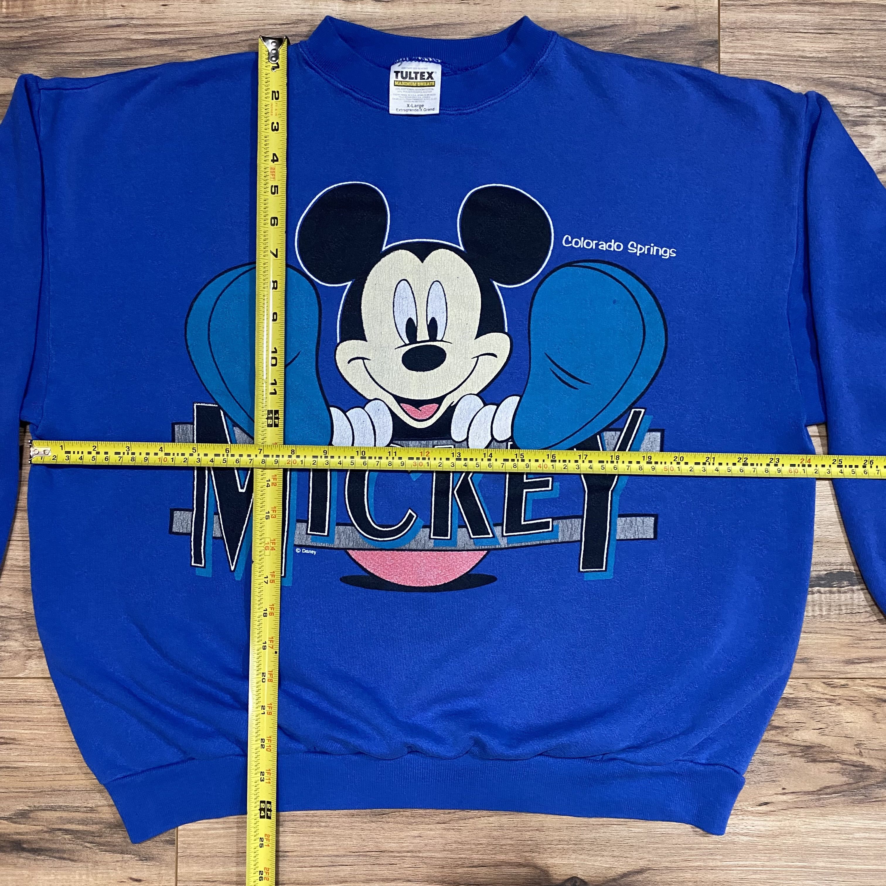 Tultex Colorado Vtg Mickey Mouse Crew Neck Sweatshirt made in USA Size XL / US 12-14 / IT 48-50 - 7 Thumbnail