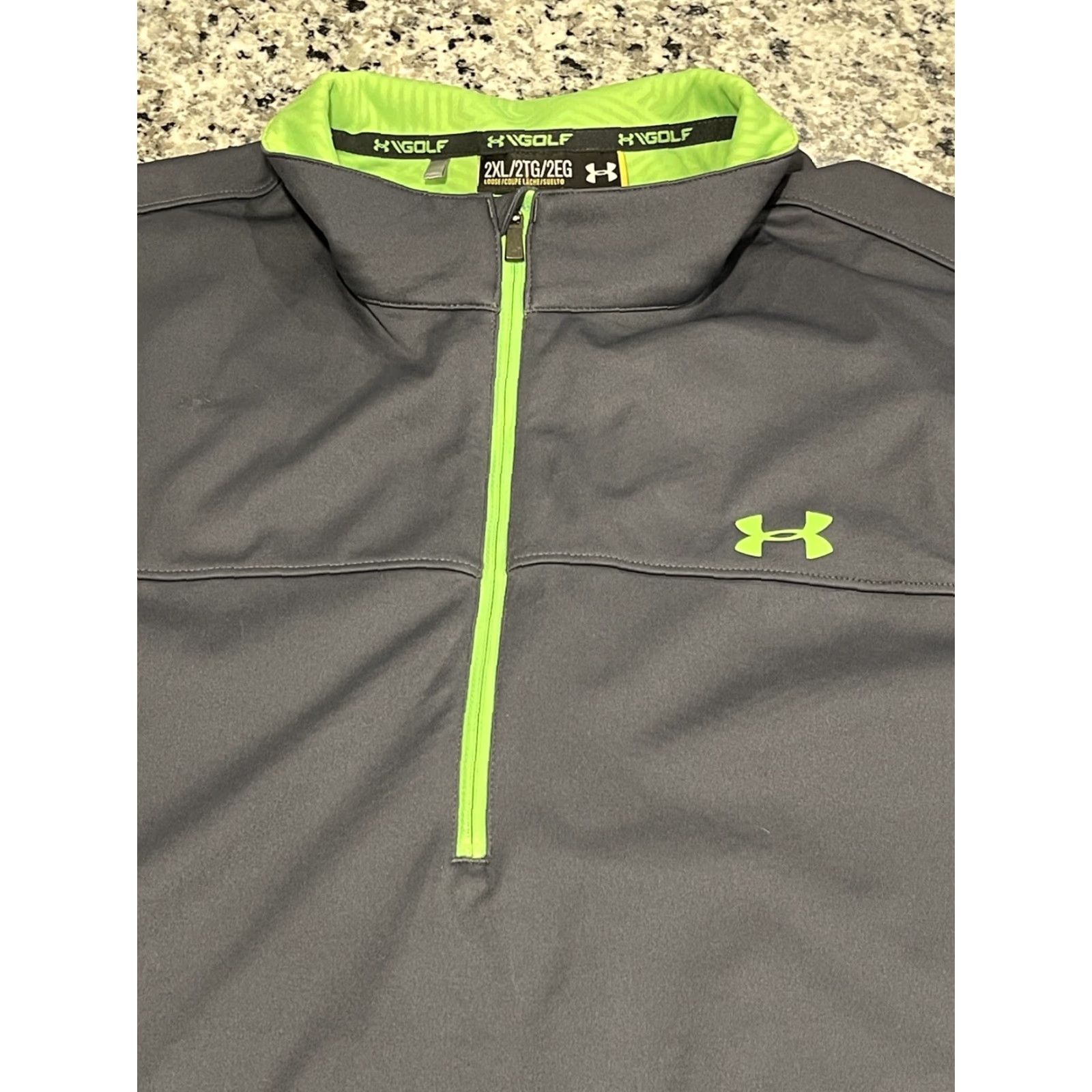 Under Armour UNDER ARMOUR STORM 2 GOLF JACKET Gray 1/4 Zip Men's 2XL-EUC Big & Tall Mens Size US XXL / EU 58 / 5 - 7 Thumbnail
