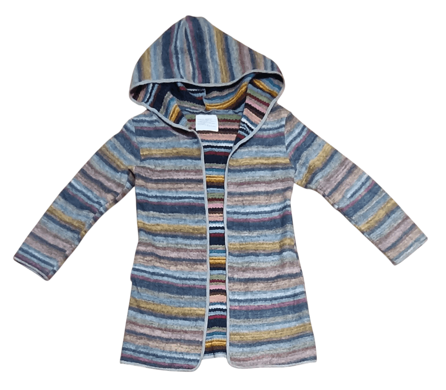 Japanese Brand LA LEIA STRIPE FLEECE HOODIE Size ONE SIZE - 1 Thumbnail