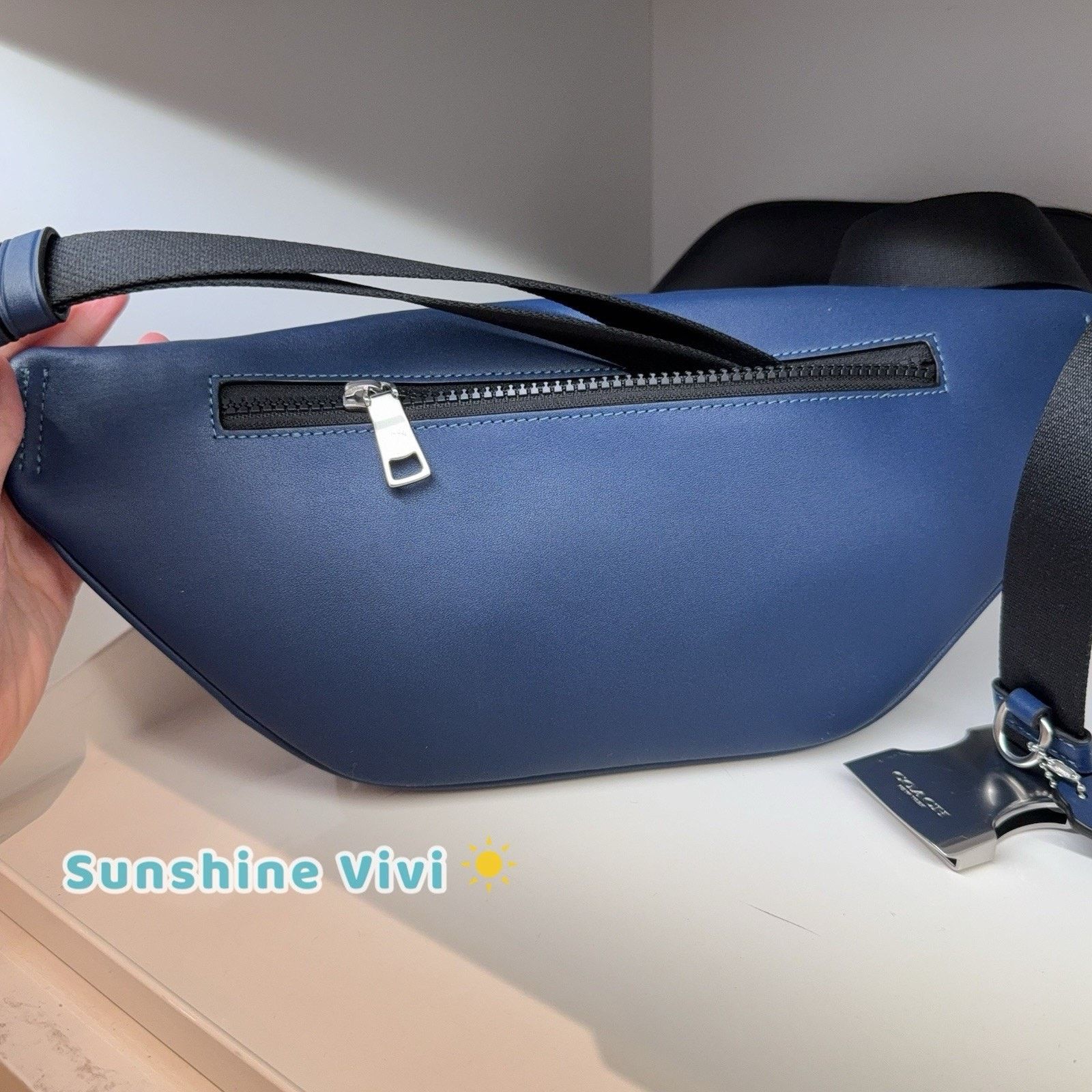 Coach NWT COACH Racer Small Belt Bag Deep blue CBI47 leather Size ONE SIZE - 6 Thumbnail