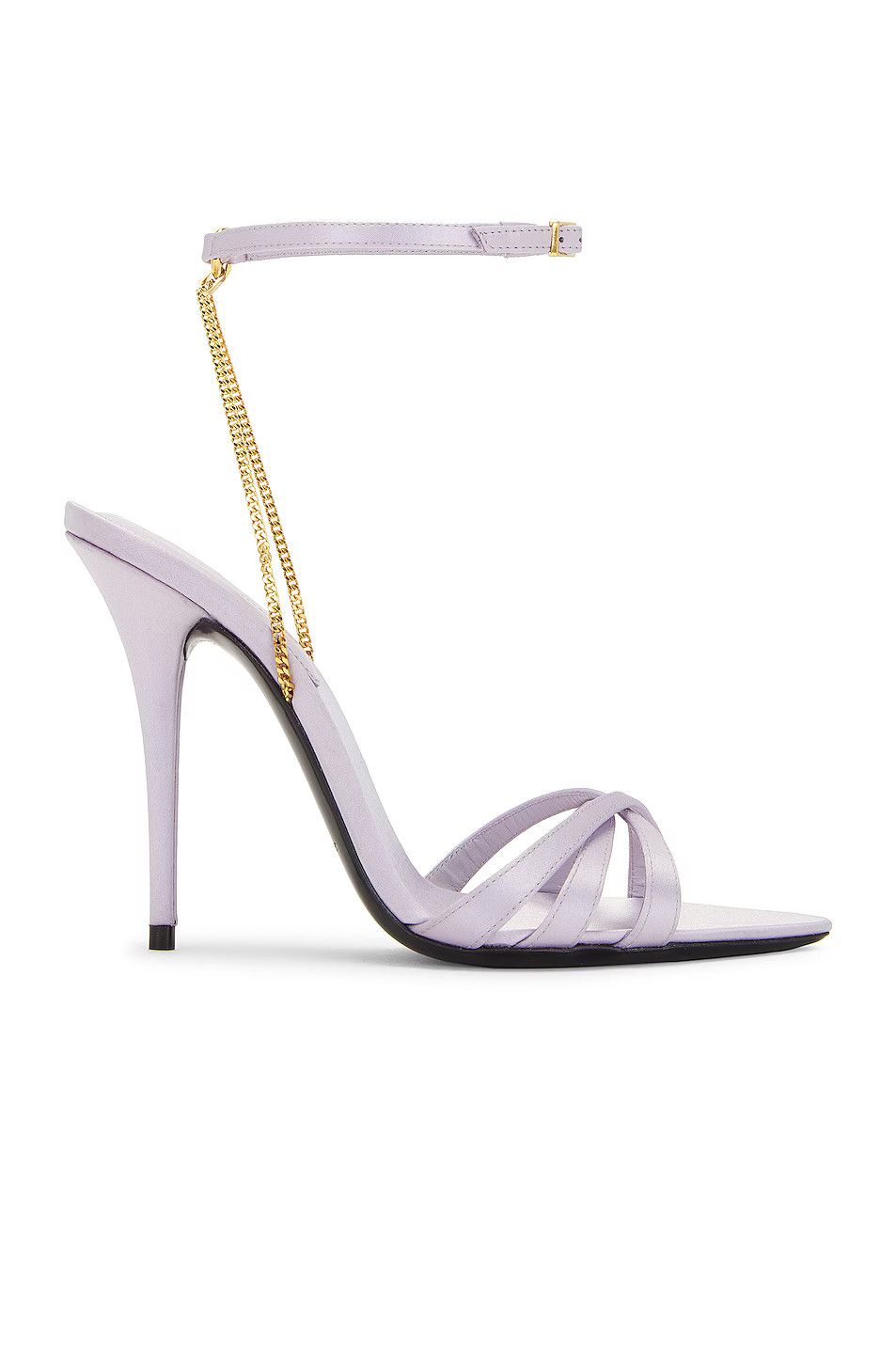 Saint Laurent Paris o1bcso1str1124 Melody Sandals in Poly Grey Size US 8 / IT 38 - 1 Thumbnail