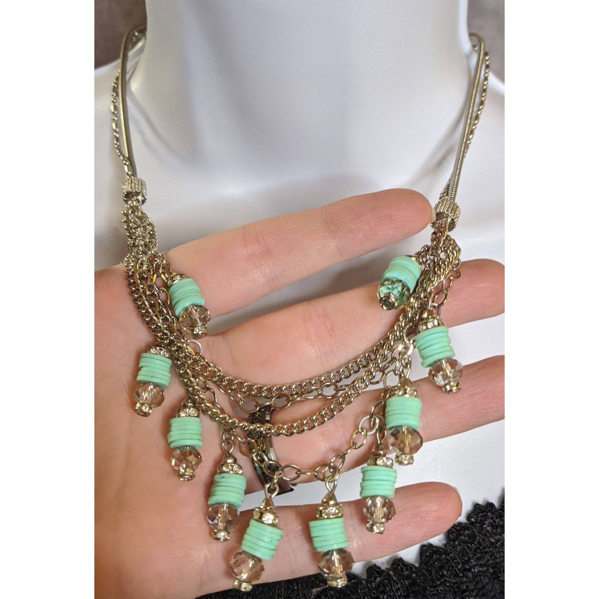 Vera Wang Simply Vera Vera Wang Finge Silver-Tone Layered Necklace Wit Size ONE SIZE - 6 Thumbnail