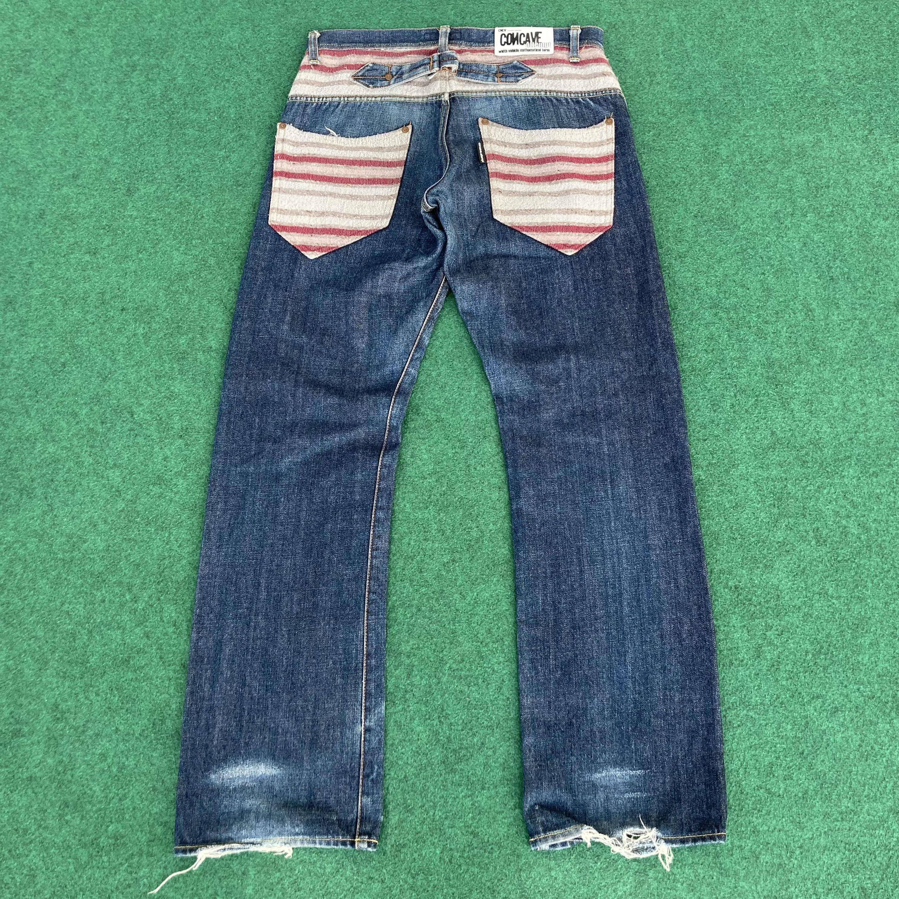 Japanese Brand Vtg Cav Concave Attempt Empt Japan Denim Zipper Jeans Size US 31 - 11 Thumbnail