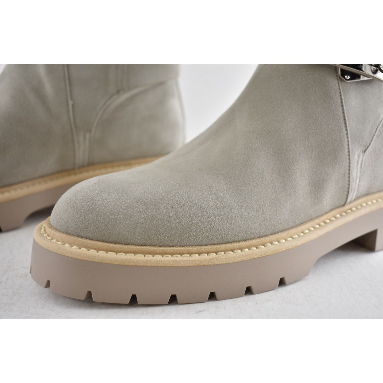 Hermes Hermes Jeff Ankle Boot Galet Suede Goatskin Kelly Lock 40 Size US 10 / IT 40 - 14 Thumbnail