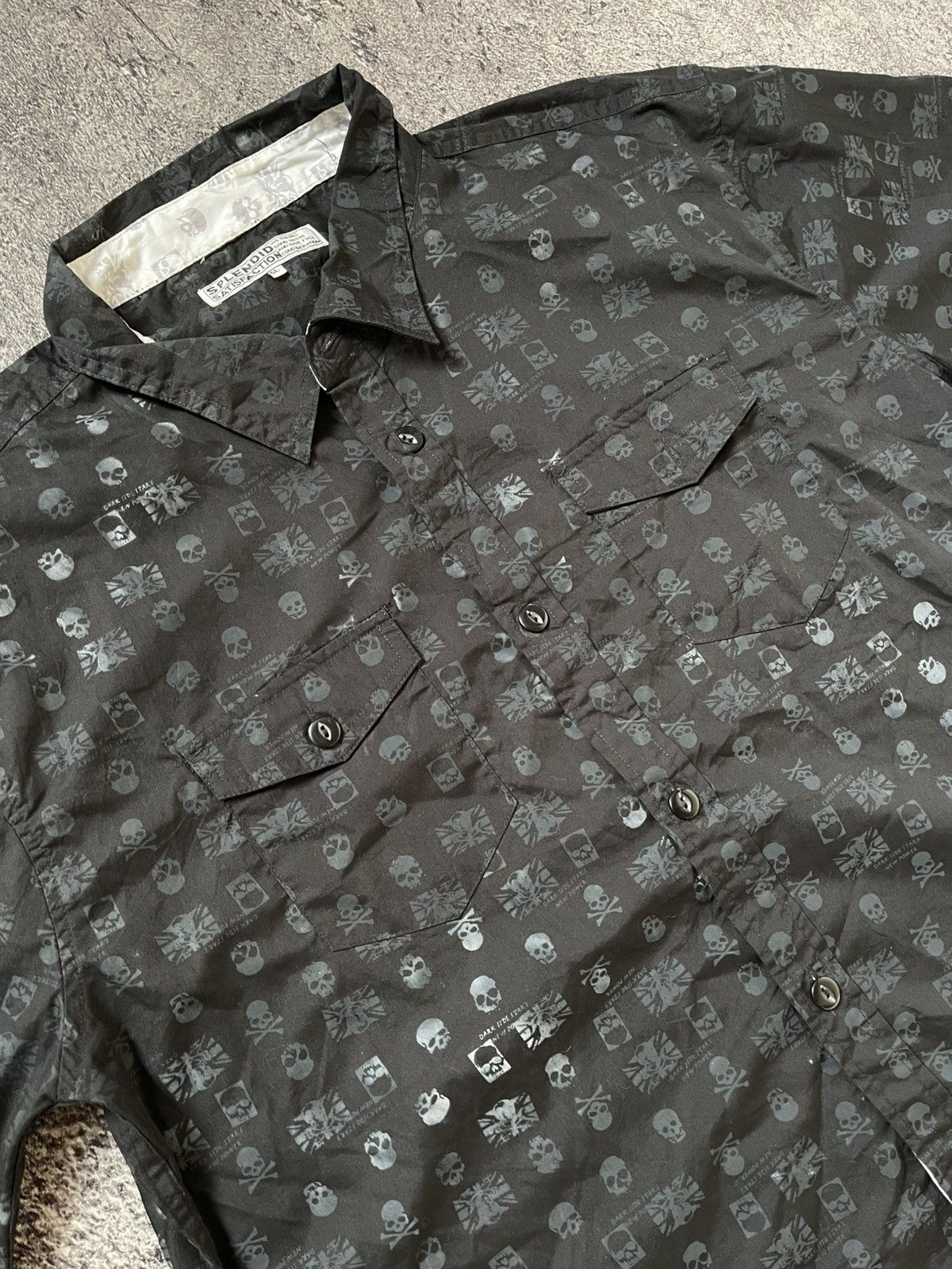 Japanese Brand Y2K SPLENDID SATISFACTION IFSIXWASNINE SKULL SHIRT Size US XL / EU 56 / 4 - 3 Thumbnail