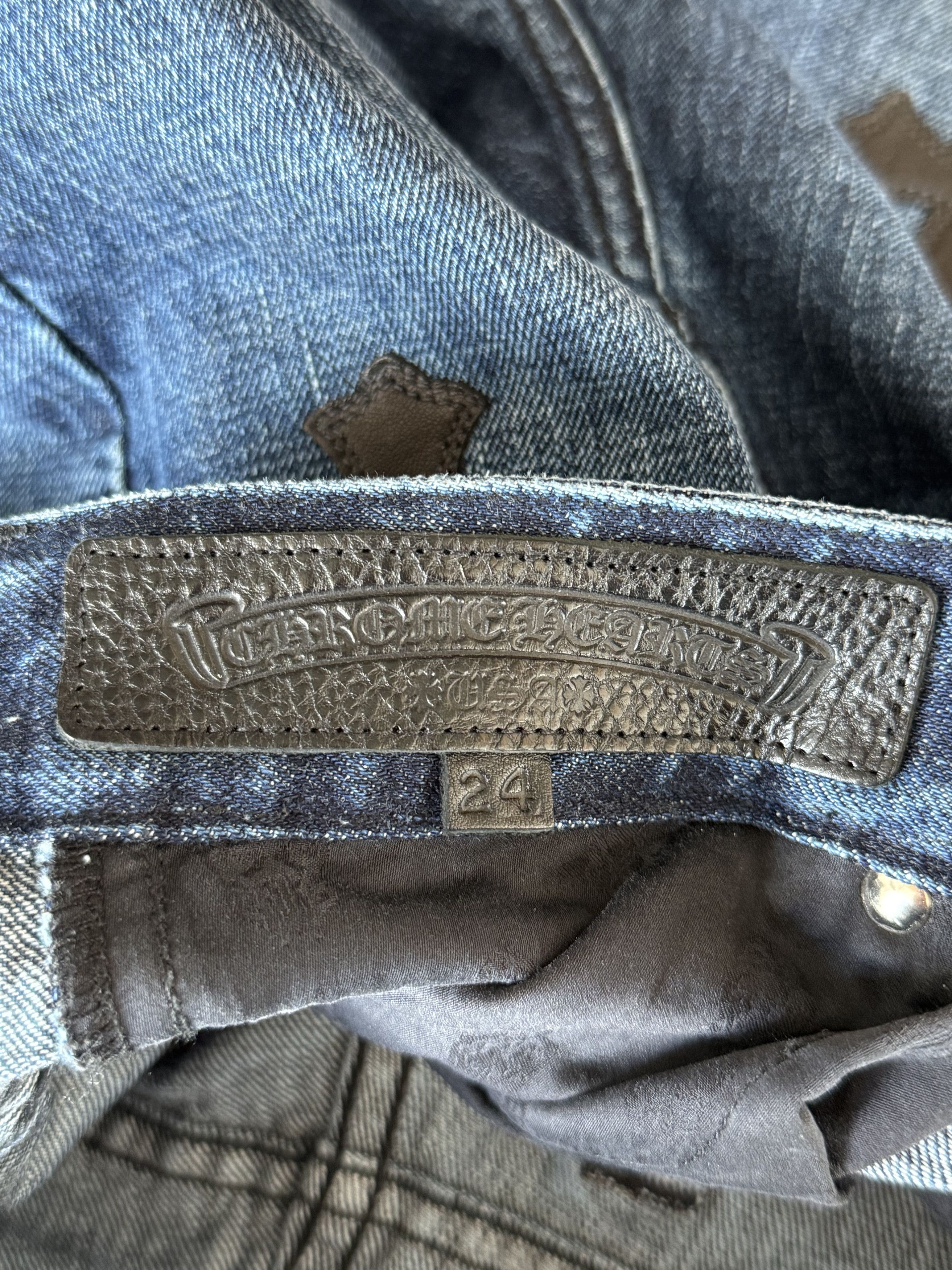 Chrome Hearts Chrome Hearts Blue & Black Cross Patch Denim Shorts Size US 28 / EU 44 - 3 Thumbnail