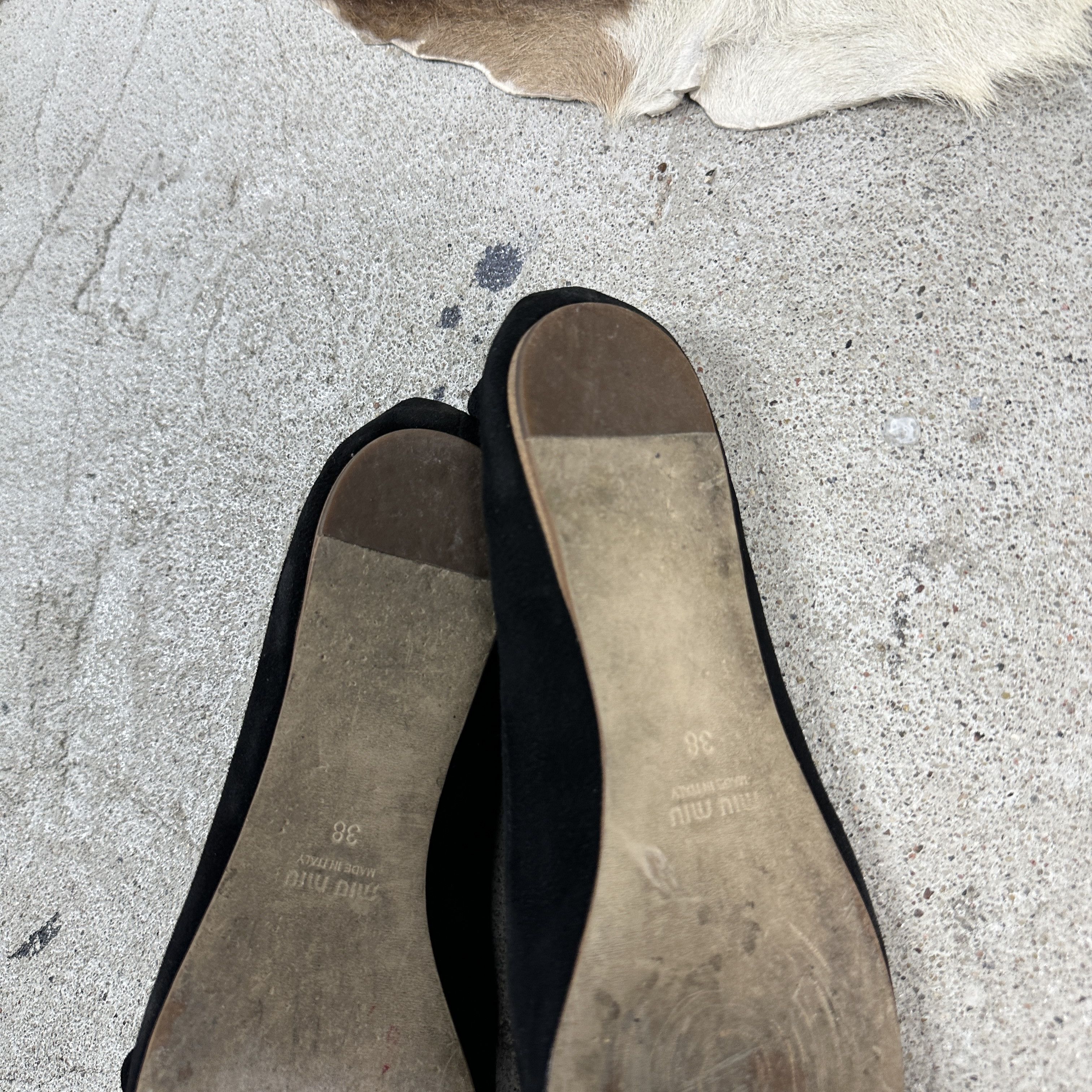 Miu Miu × Vintage Vintage Leather Y2K Preppy Miu Miu Steel Tip Ballerinas Size US 7.5 / IT 37.5 - 12 Thumbnail