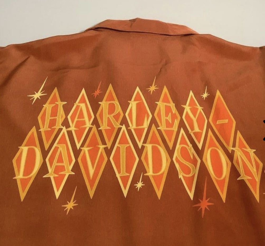 Harley Davidson × Vintage Vintage Harley Davidson Bowling Shirt. Front and Back Logos Size US XXL / EU 58 / 5 - 1 Thumbnail
