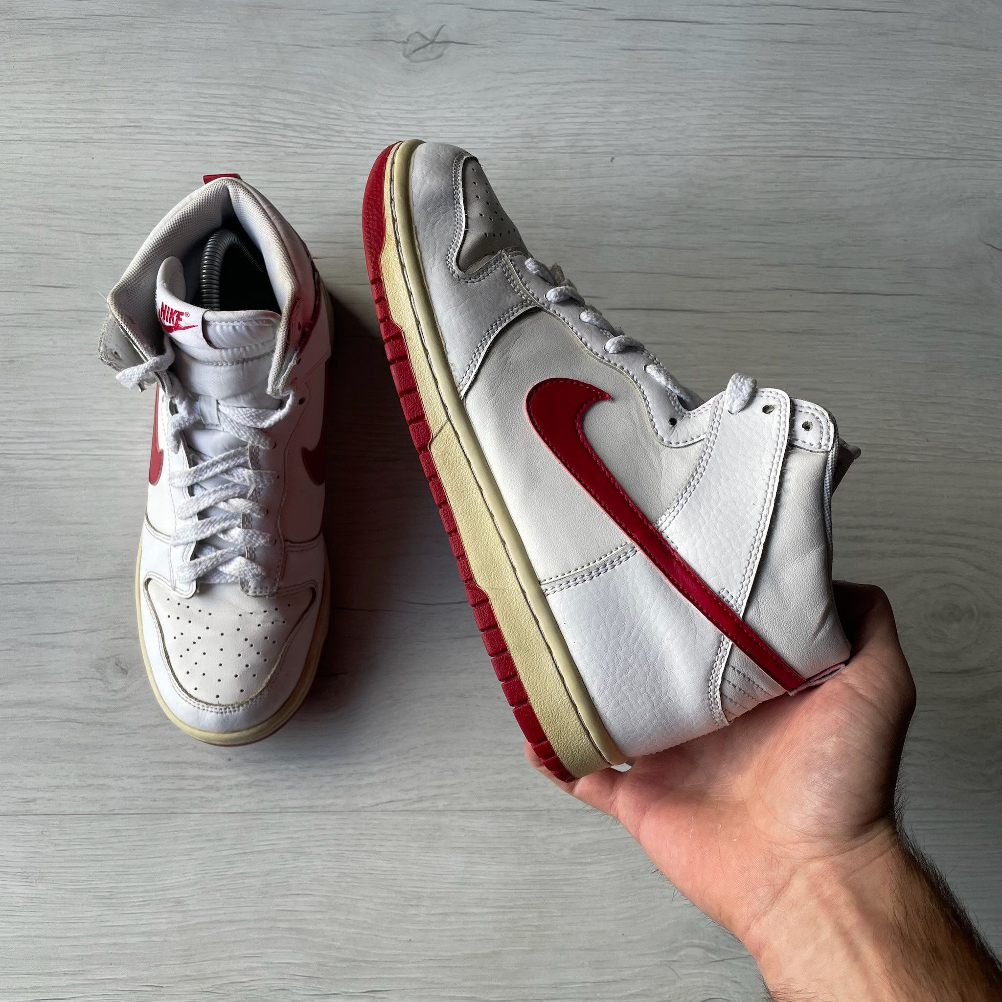 Nike Nike Dunk High White Gym Red Size US 7.5 / EU 40-41 - 3 Thumbnail