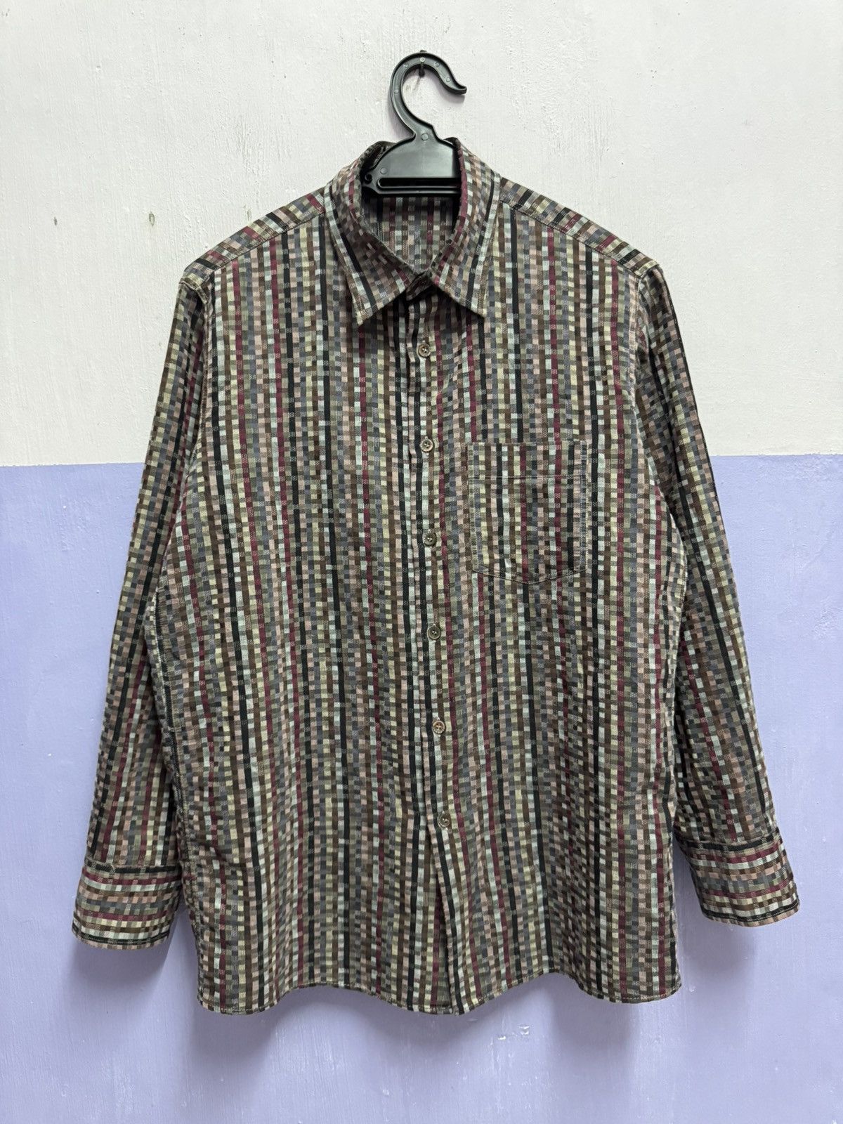 Missoni Missoni Multicolour Small Checkered Button Up Shirt Size US M / EU 48-50 / 2 - 2 Thumbnail