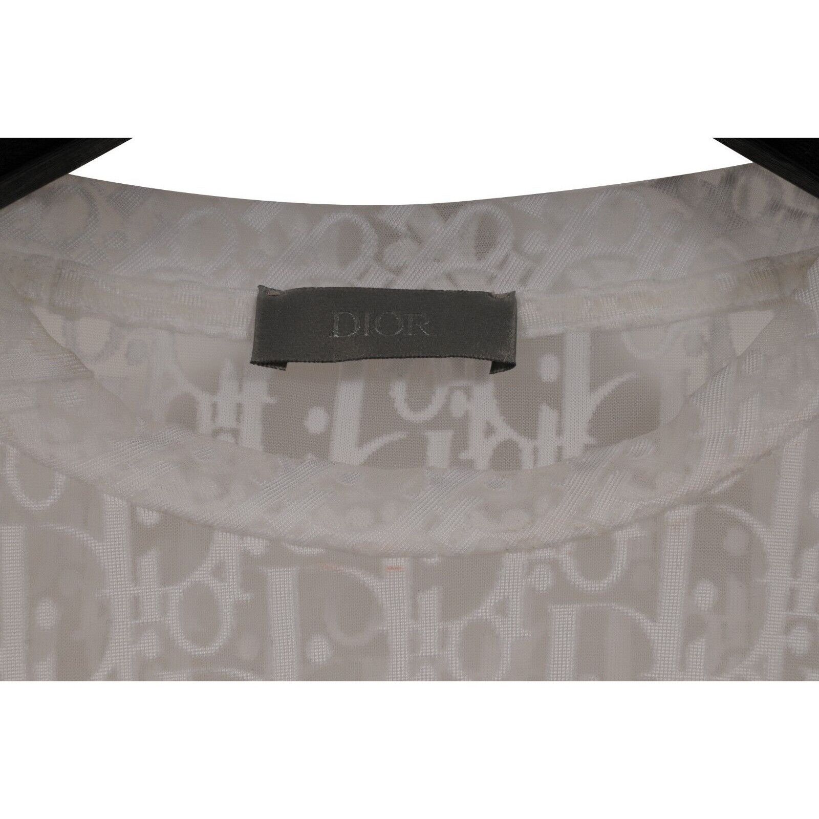 Dior Oblique Logo Semi Sheer T Shirt Viscose Size US M / EU 48-50 / 2 - 4 Thumbnail