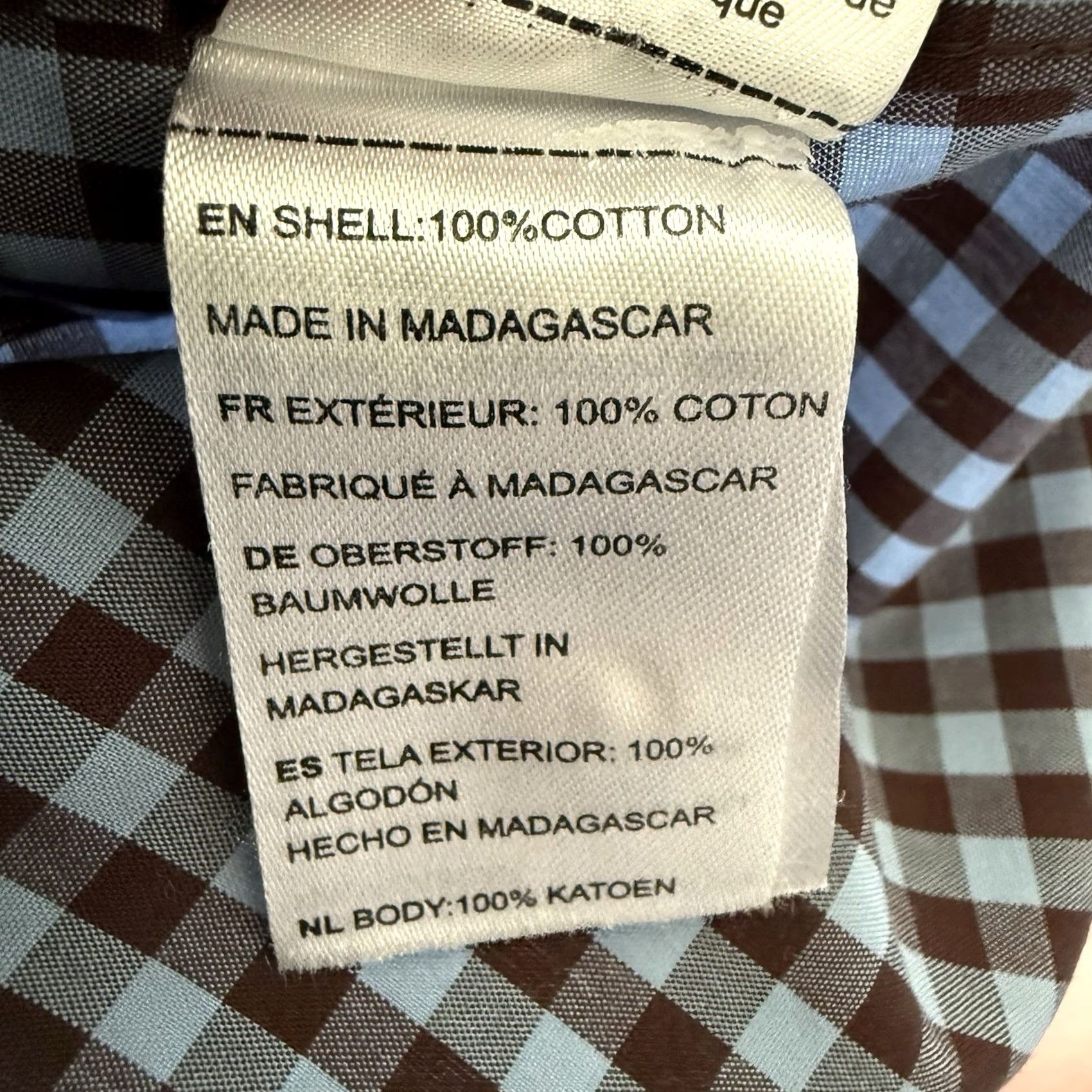 UNTUCKit UNTUCKit Shirt Mens XL McLaren Button Up Blue Brown Check Plaid 100% Cotton Size US XL / EU 56 / 4 - 6 Thumbnail