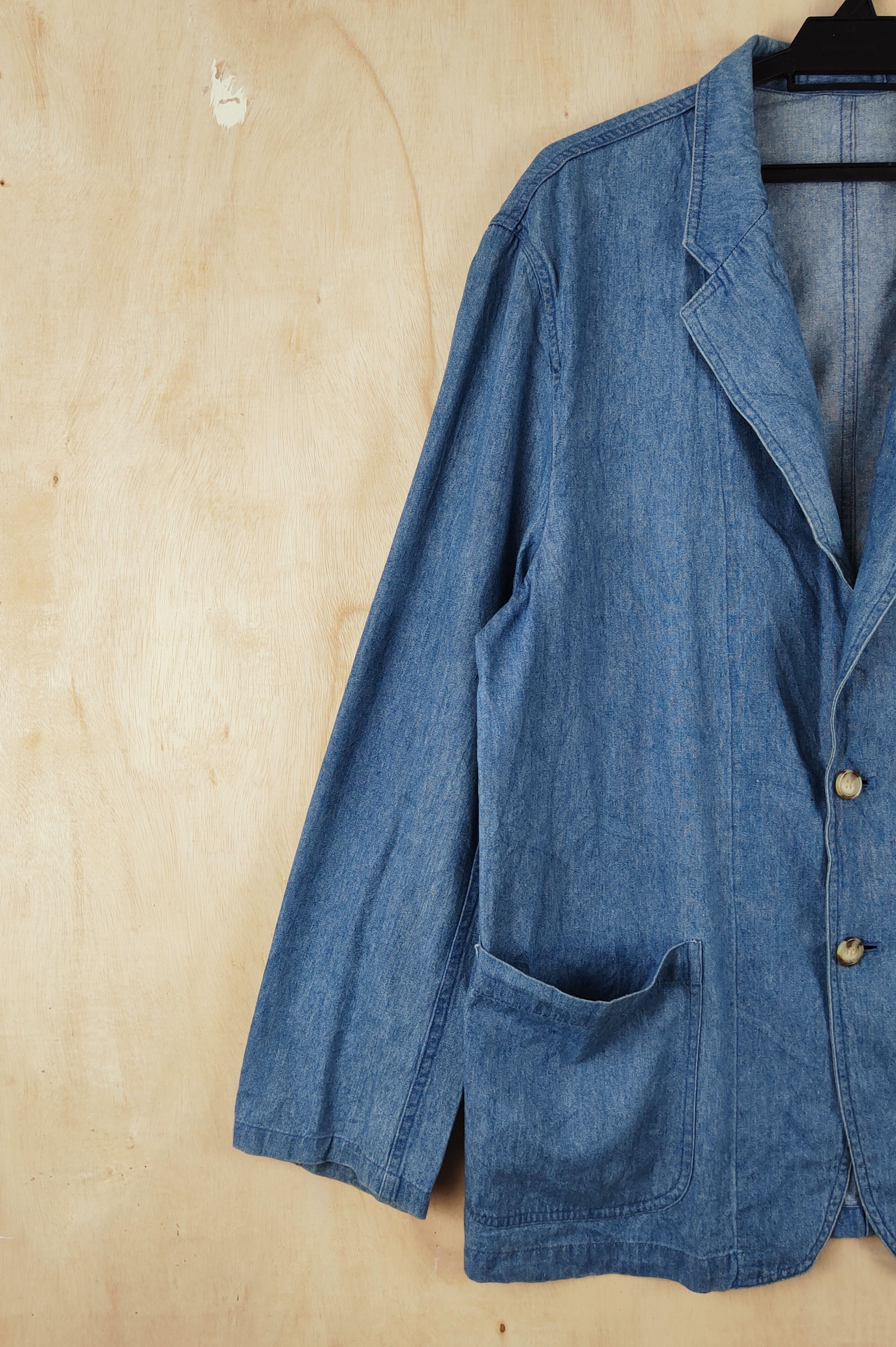Japanese Brand × Vintage Retro Design 💥 Spinash Blue Soft Denim Jackets Size US L / EU 52-54 / 3 - 3 Thumbnail