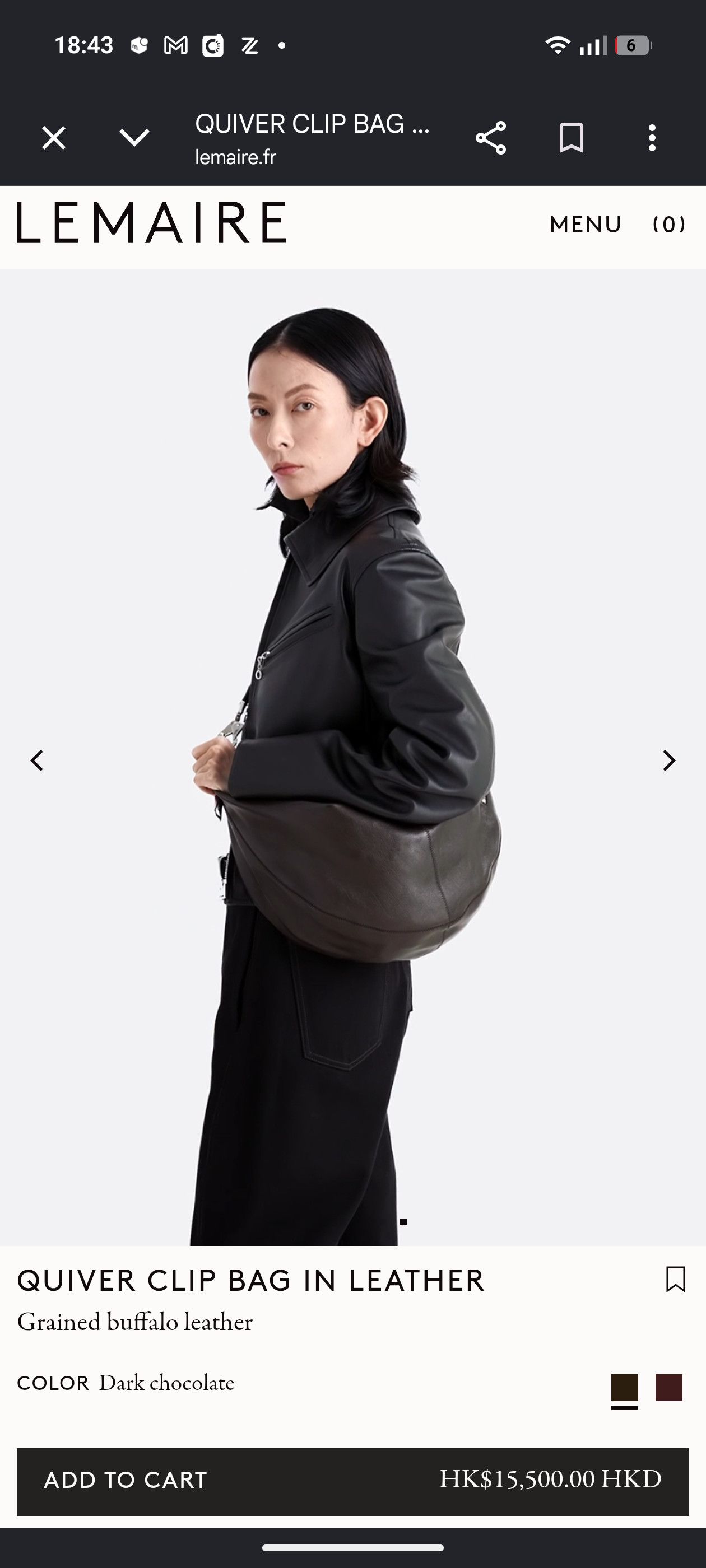 Lemaire LEMAIRE QUIVER CLIP BAG soft game croissant the row loewe Size ONE SIZE - 17 Thumbnail