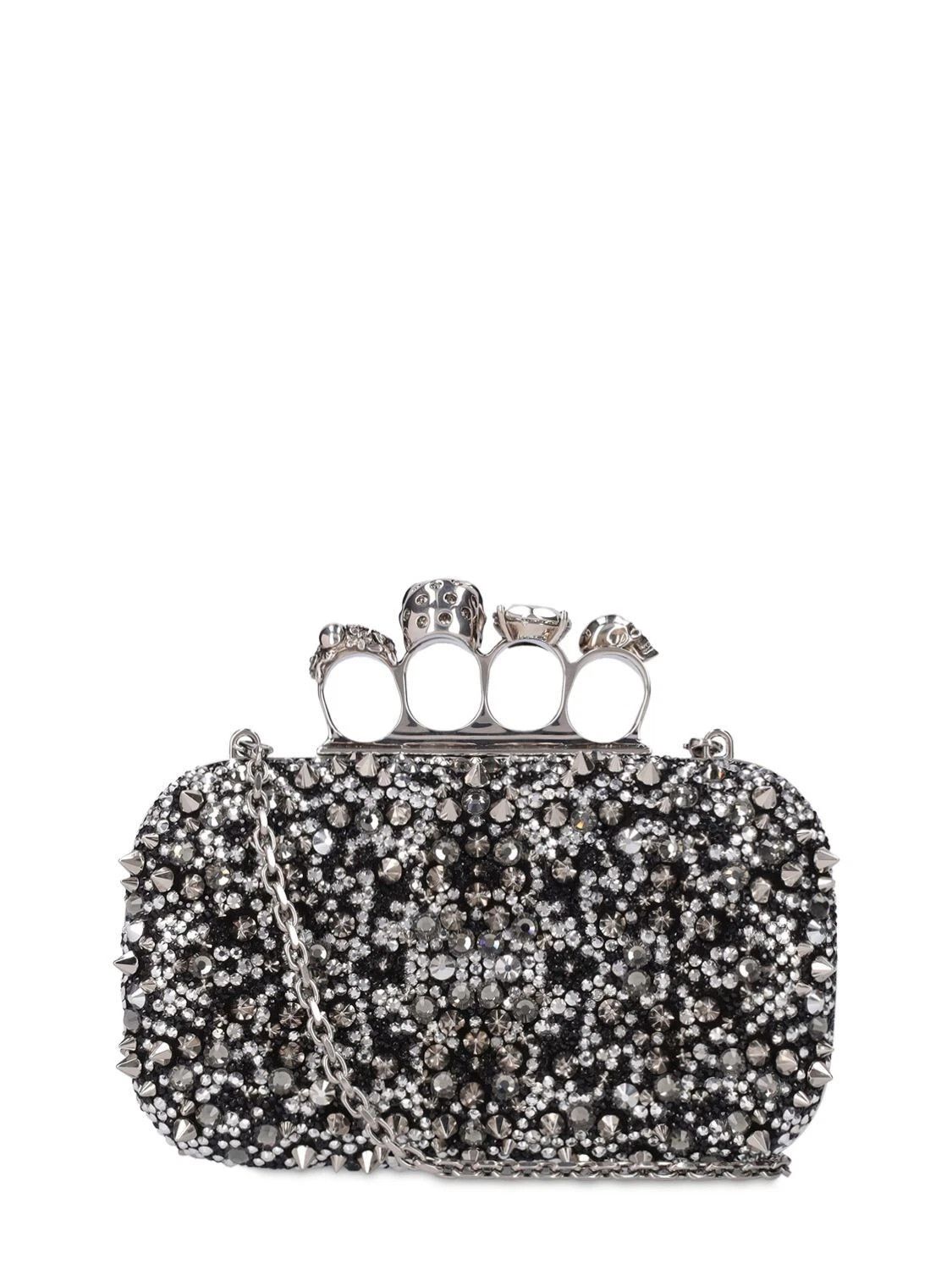 Alexander McQueen ALEXANDER MCQUEEN Black/Silver Knuckle Clutch Chain New Size ONE SIZE - 3 Thumbnail