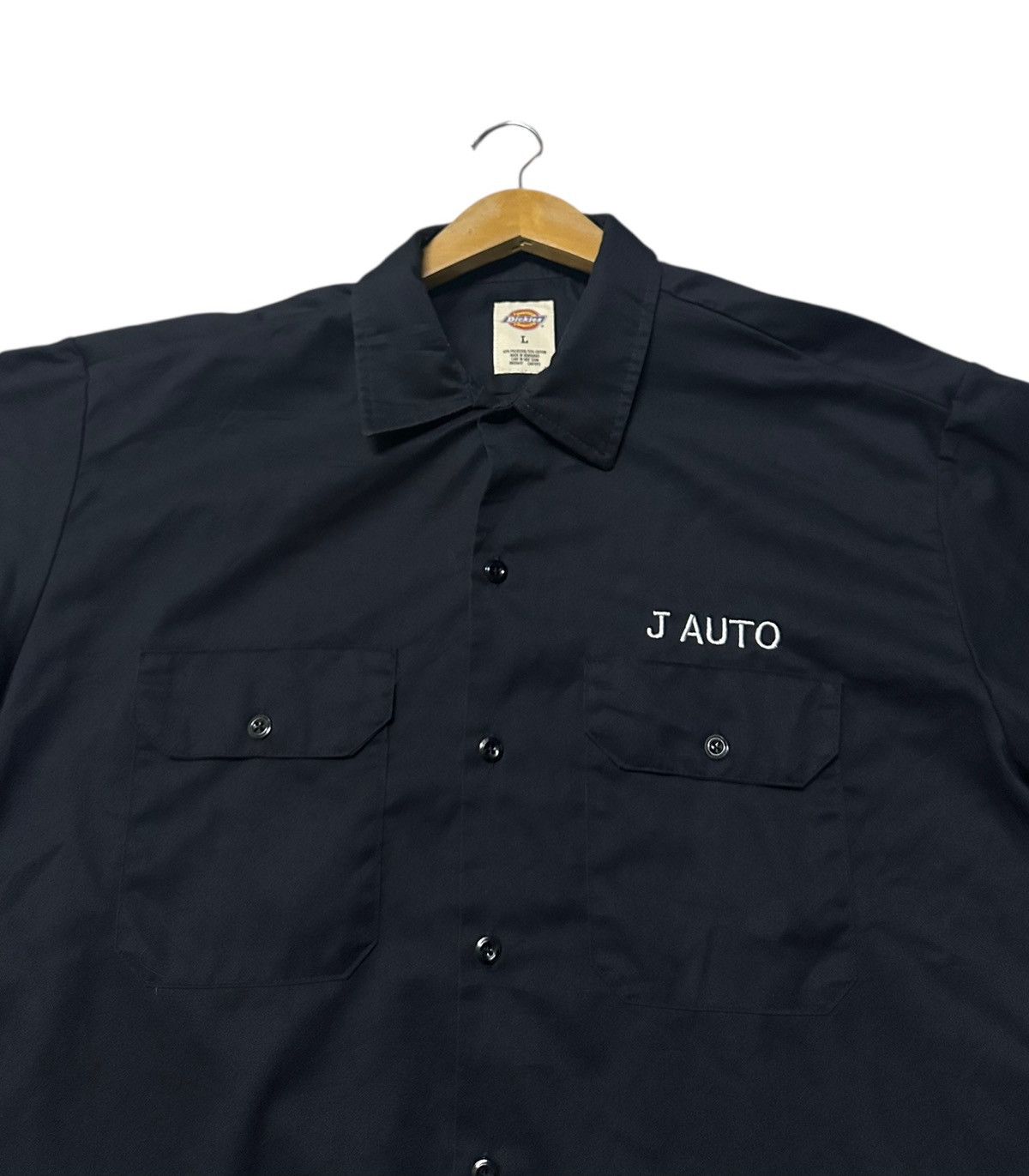 Dickies Dickies Short Sleeve Work Shirt in black with "J AUTO" logo Size US L / EU 52-54 / 3 - 3 Thumbnail