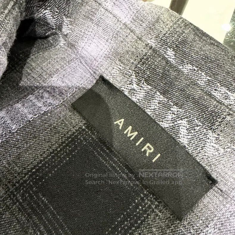 Amiri Amiri Size L Green gradient flannel plaid shirt Size US L / EU 52-54 / 3 - 3 Thumbnail