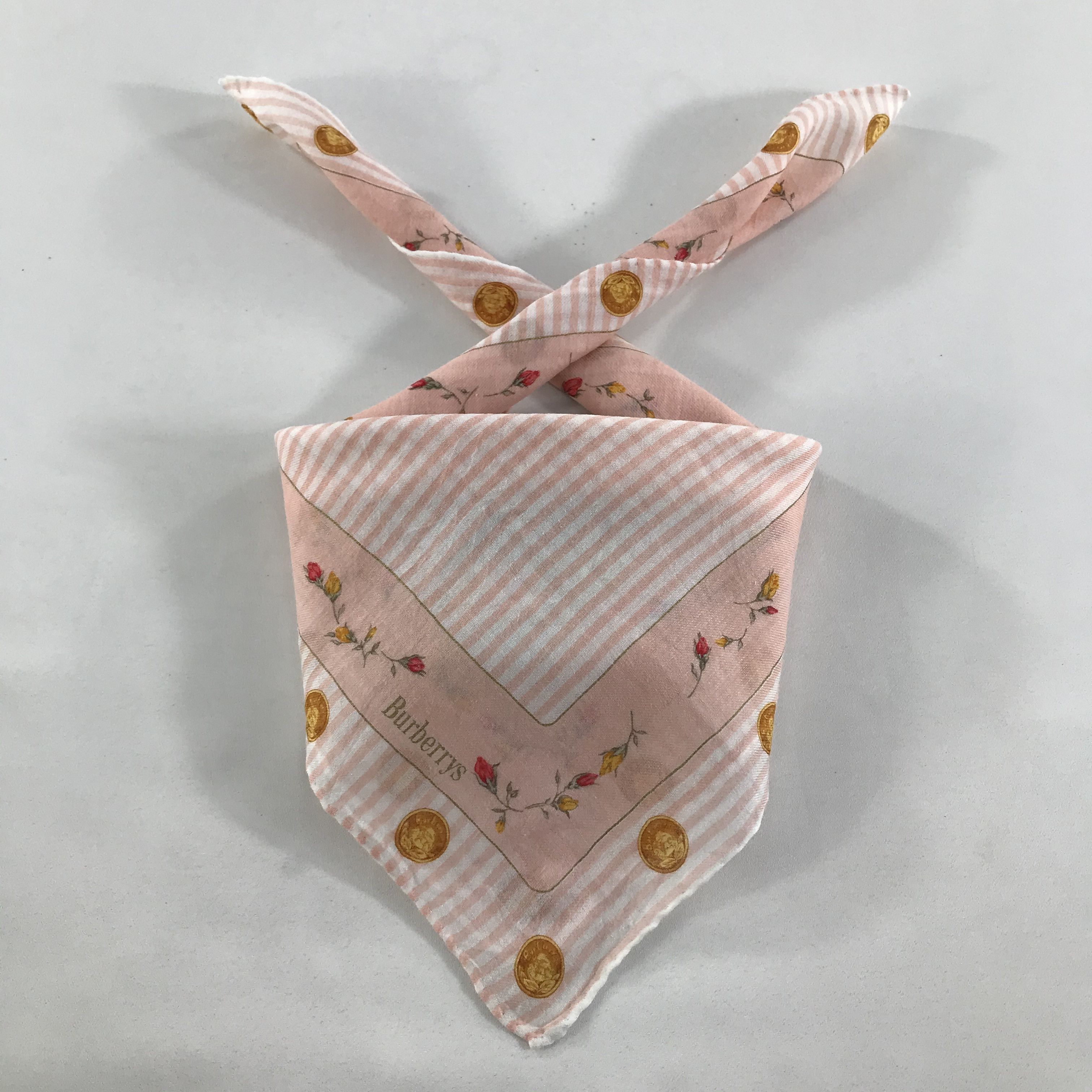Burberry × Vintage Burberry Bandana / Handkerchief / Neckerchief - S1528 Size ONE SIZE - 3 Thumbnail