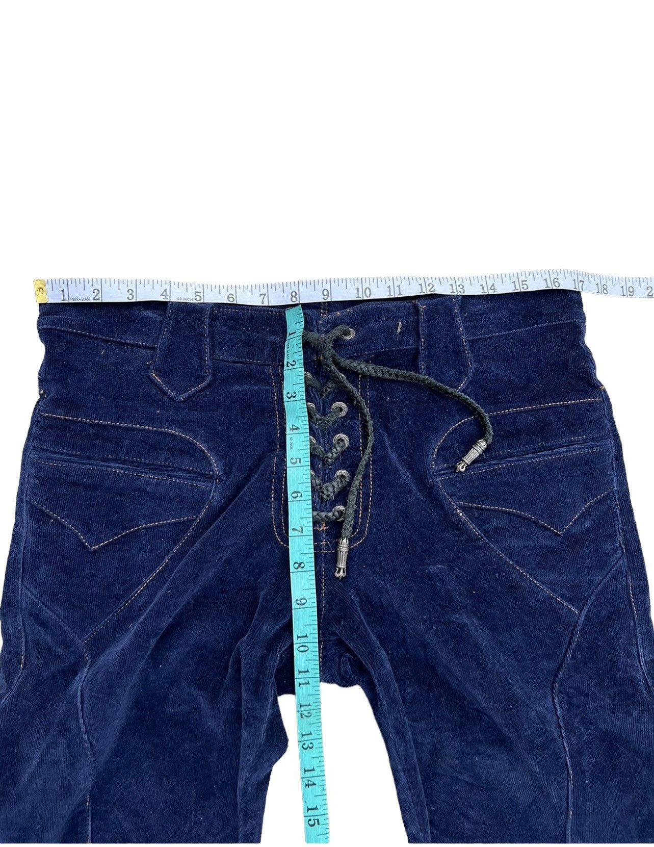 A&G Rock Vintage 80s 90s A&G Amal Guessous Jeans Corduroy Flare Jeans Size US 33 - 3 Thumbnail