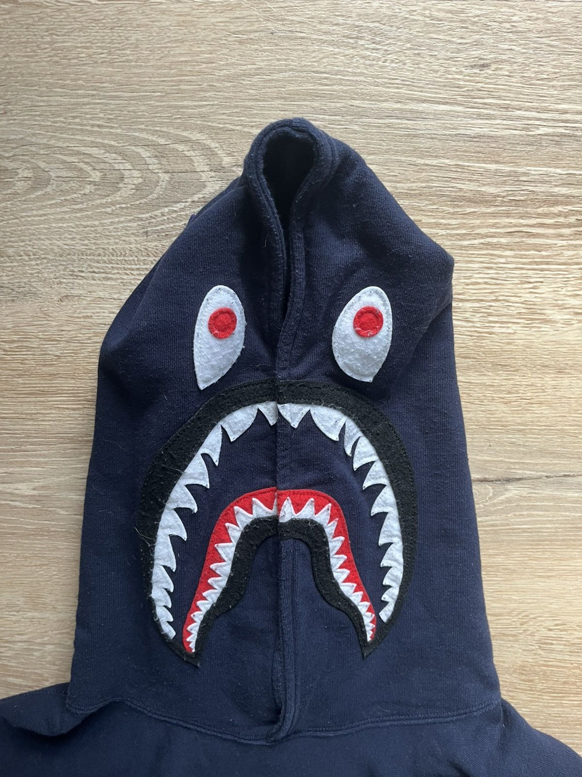 Bape Bape shark navy hoodie rare streetwear luxury drip swag Size US L / EU 52-54 / 3 - 6 Thumbnail