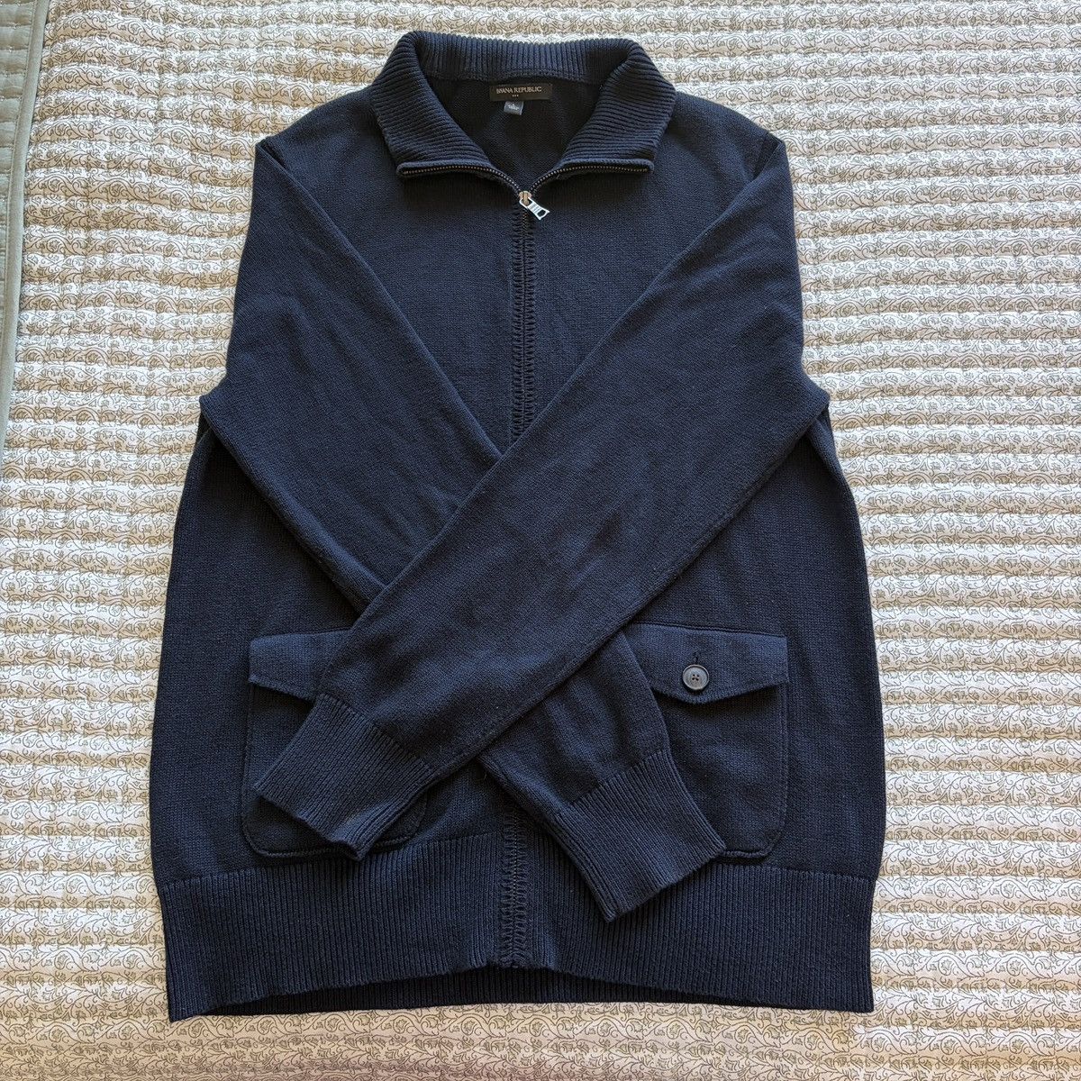 Banana Republic Banana republic navy blue quarter zip sweater Size US L / EU 52-54 / 3 - 1 Thumbnail