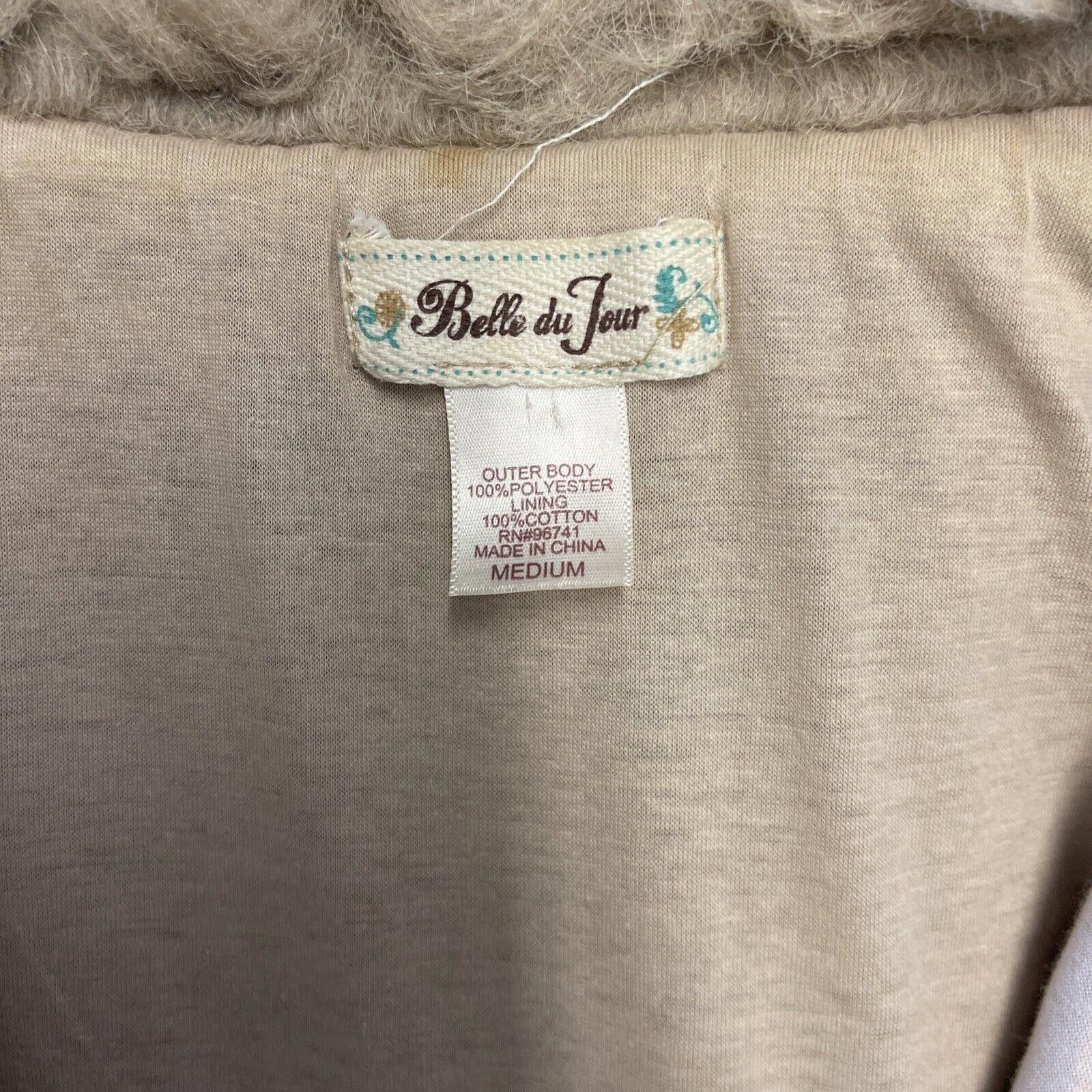 Designer Belle Du Jour Tan Faux Fur Vest Sz Medium Size M / US 6-8 / IT 42-44 - 3 Thumbnail
