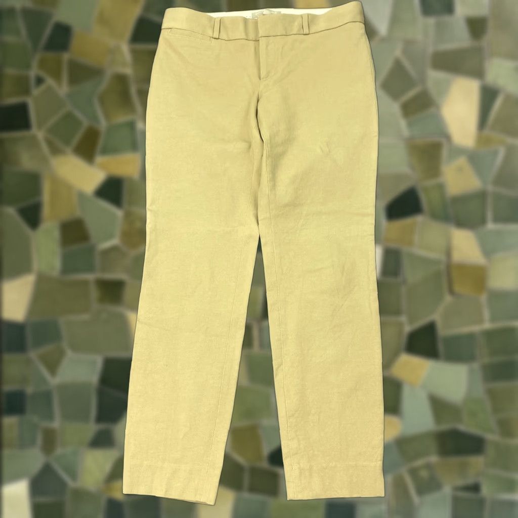 Banana Republic Banana Republic Pants Women 4 Slim Tapered Ankle Khaki Stretch Office Casual Size 27" / US 4 / IT 40 - 1 Thumbnail