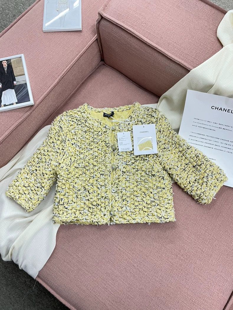 Chanel Chanel Yellow Knit Woven Jacket - dmc Size US XS / EU 42 / 0 - 1 Thumbnail