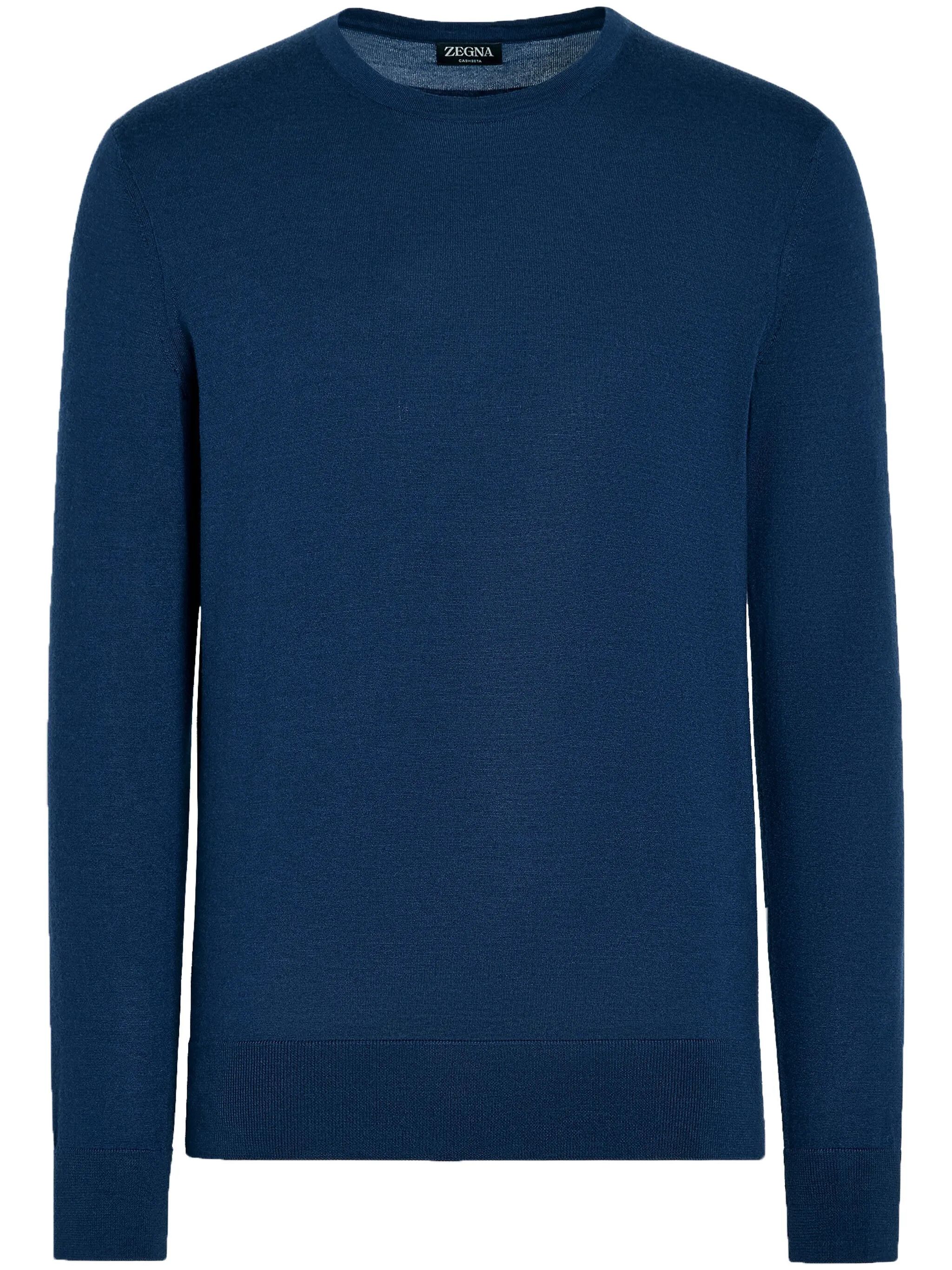Ermenegildo Zegna o1s1rm0225 RUDJ0 Crewneck Sweater in Navy Blue Size US M / EU 48-50 / 2 - 1 Thumbnail