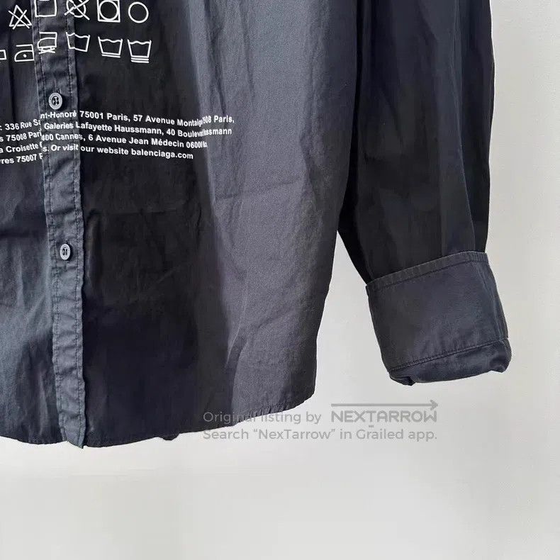 Balenciaga Balenciaga Recycled Logo Printed Long Sleeve Shirt Size US XS / EU 42 / 0 - 4 Thumbnail