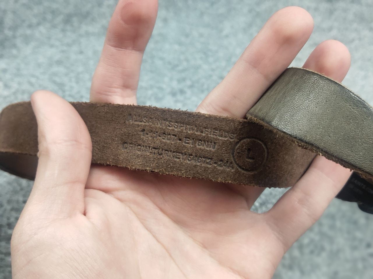 Allsaints Allsaints Spitalfields Vintage two-piece leather belt buckle Size ONE SIZE - 10 Thumbnail