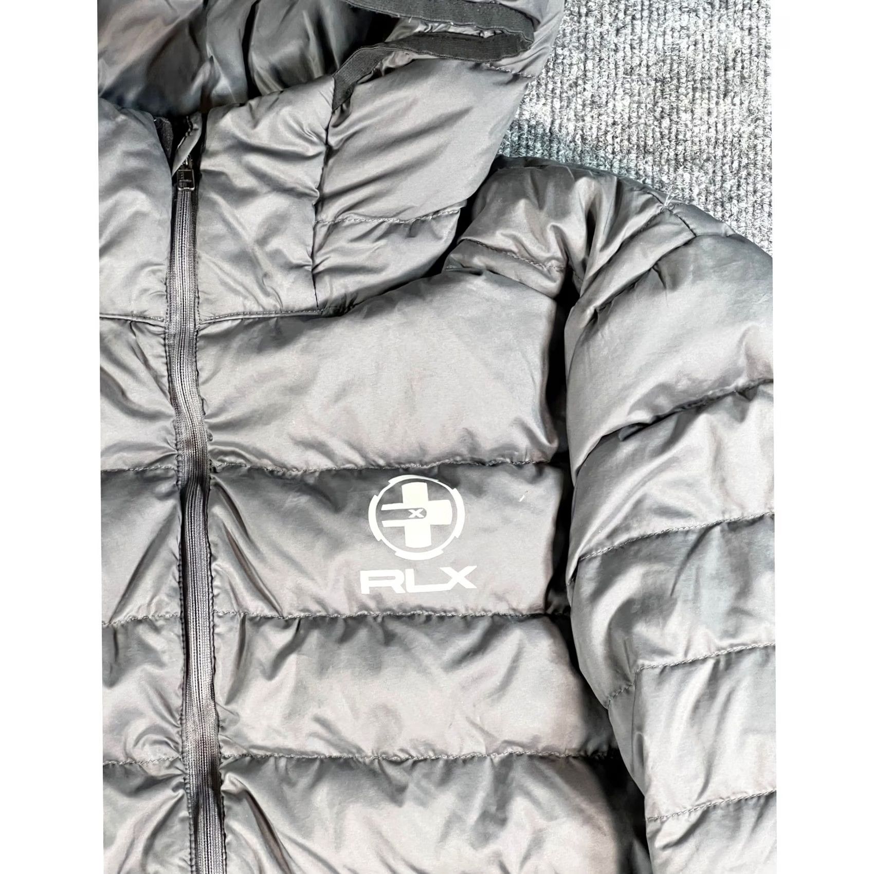 RLX Ralph Lauren Ralph Lauren RLX Puffer Jacket Mens Large Grey 730 Down Fill Hooded Tech Jacket Regular Zip Pockets Size US L / EU 52-54 / 3 - 4 Thumbnail