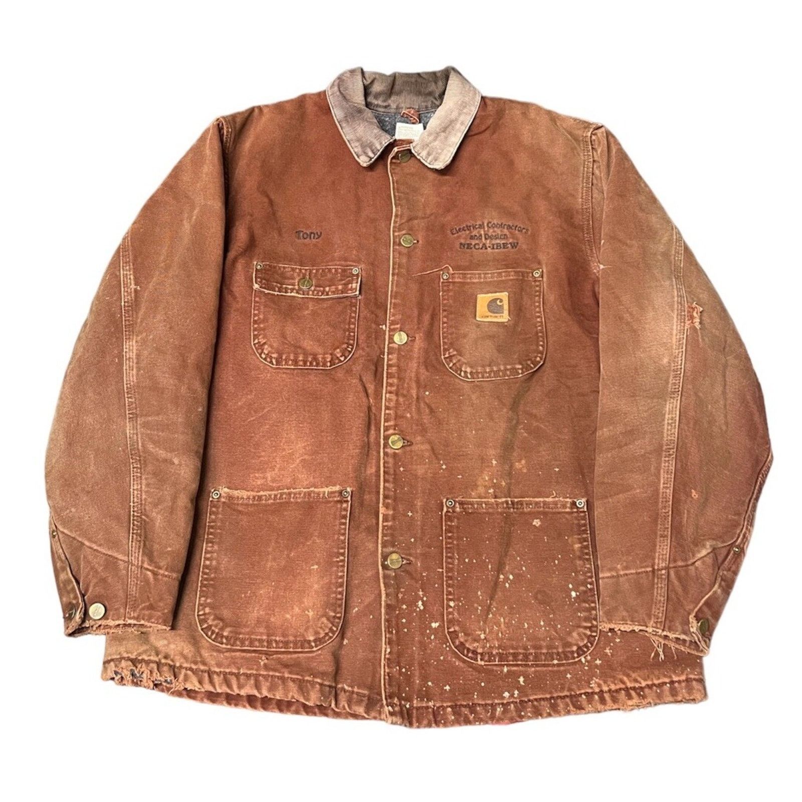 Carhartt Carhartt C02 CLY Chore Coat Large Vintage Faded Work Jacket Size US L / EU 52-54 / 3 - 1 Thumbnail