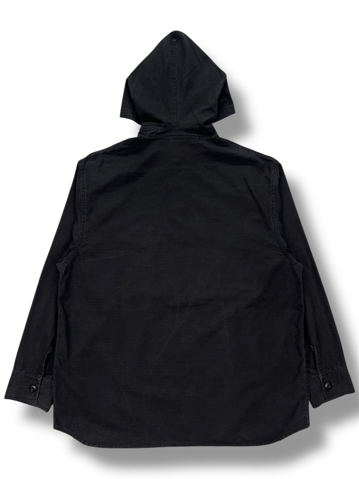 Japanese Brand × Vintage Script Ripstop Half Button Hooded Jacket Size US M / EU 48-50 / 2 - 2 Thumbnail