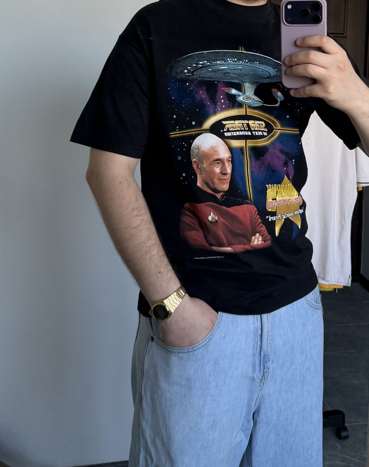 Vintage Vintage tee shirt starteck 2000 STAR TREK Саptain Jean-Luc Size US M / EU 48-50 / 2 - 3 Thumbnail