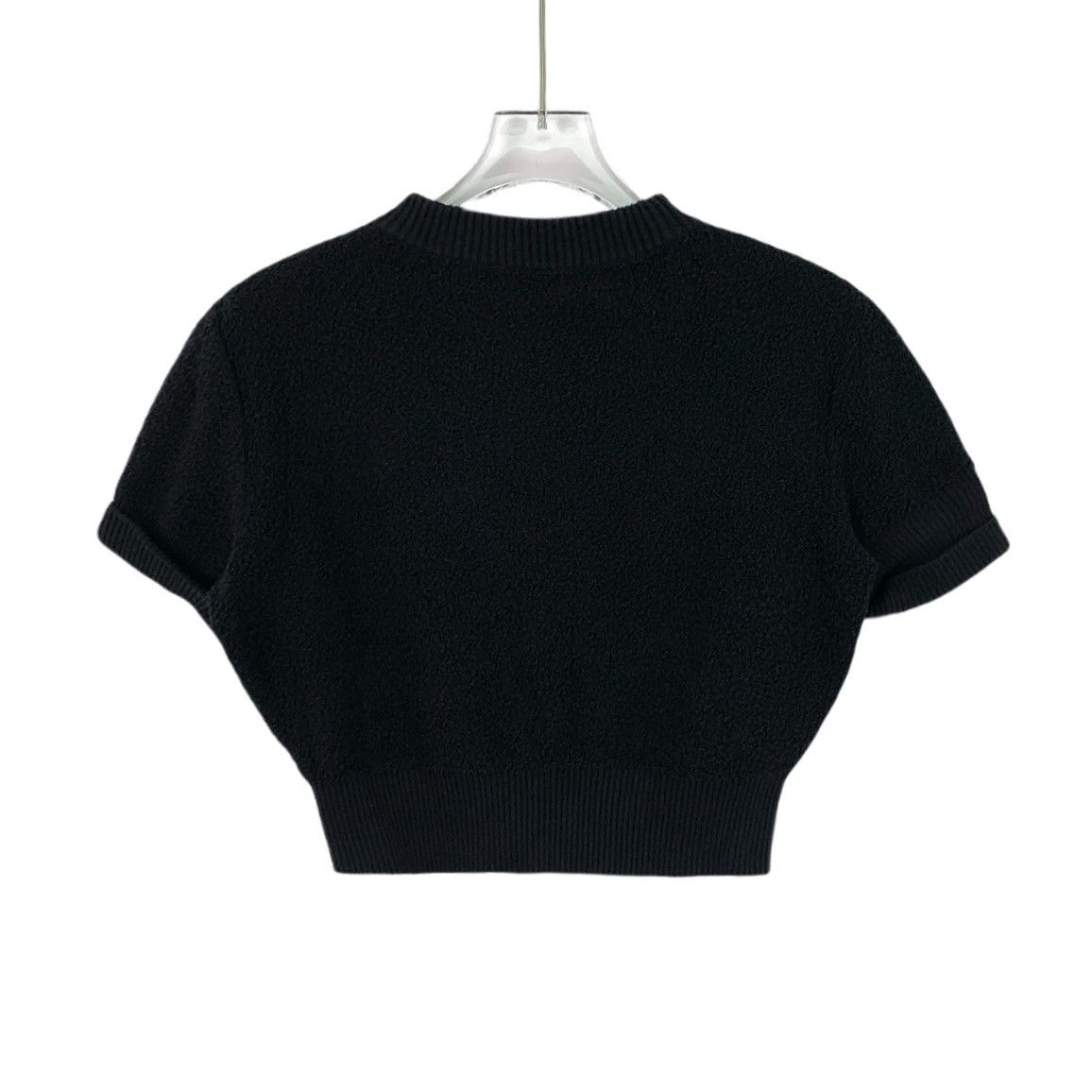 Chanel Chanel Black Logo Embroidered Tweed Crew Neck Knit Size XS / US 0-2 / IT 36-38 - 2 Thumbnail
