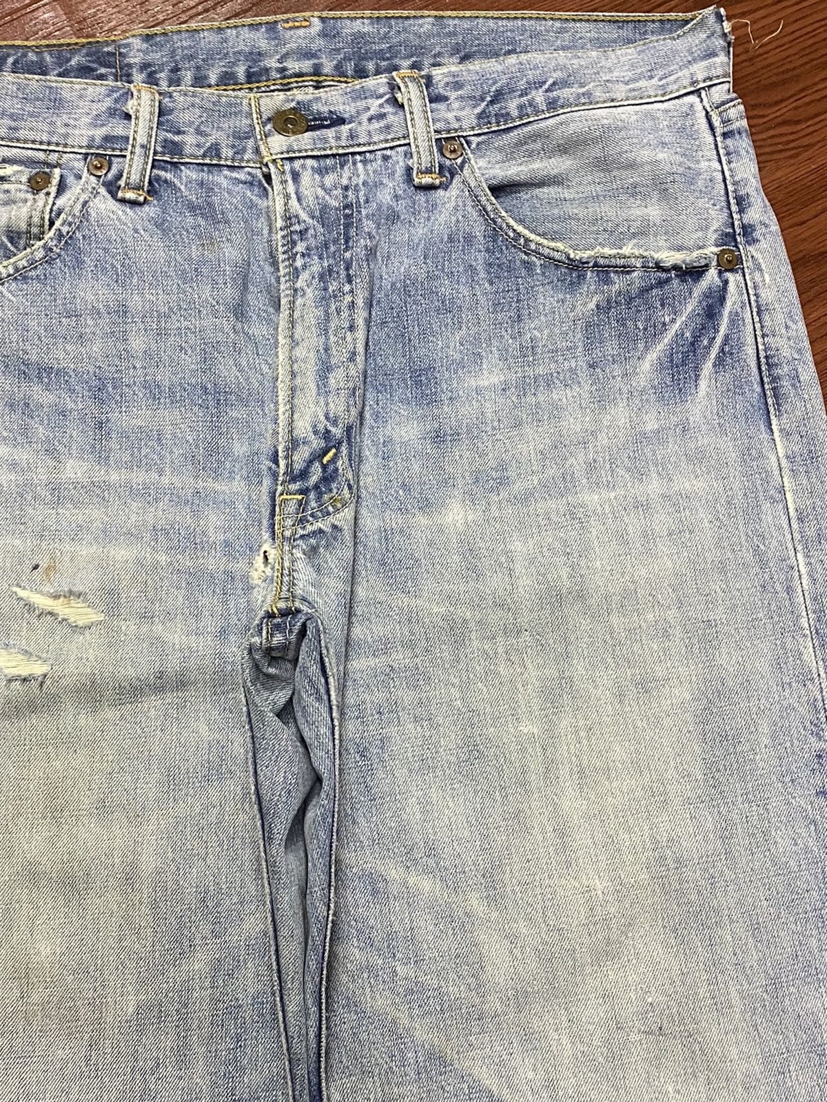 Levi's Vintage Levis 503 90’s Distressed Enough Baggy Jeans Size US 33 - 8 Thumbnail
