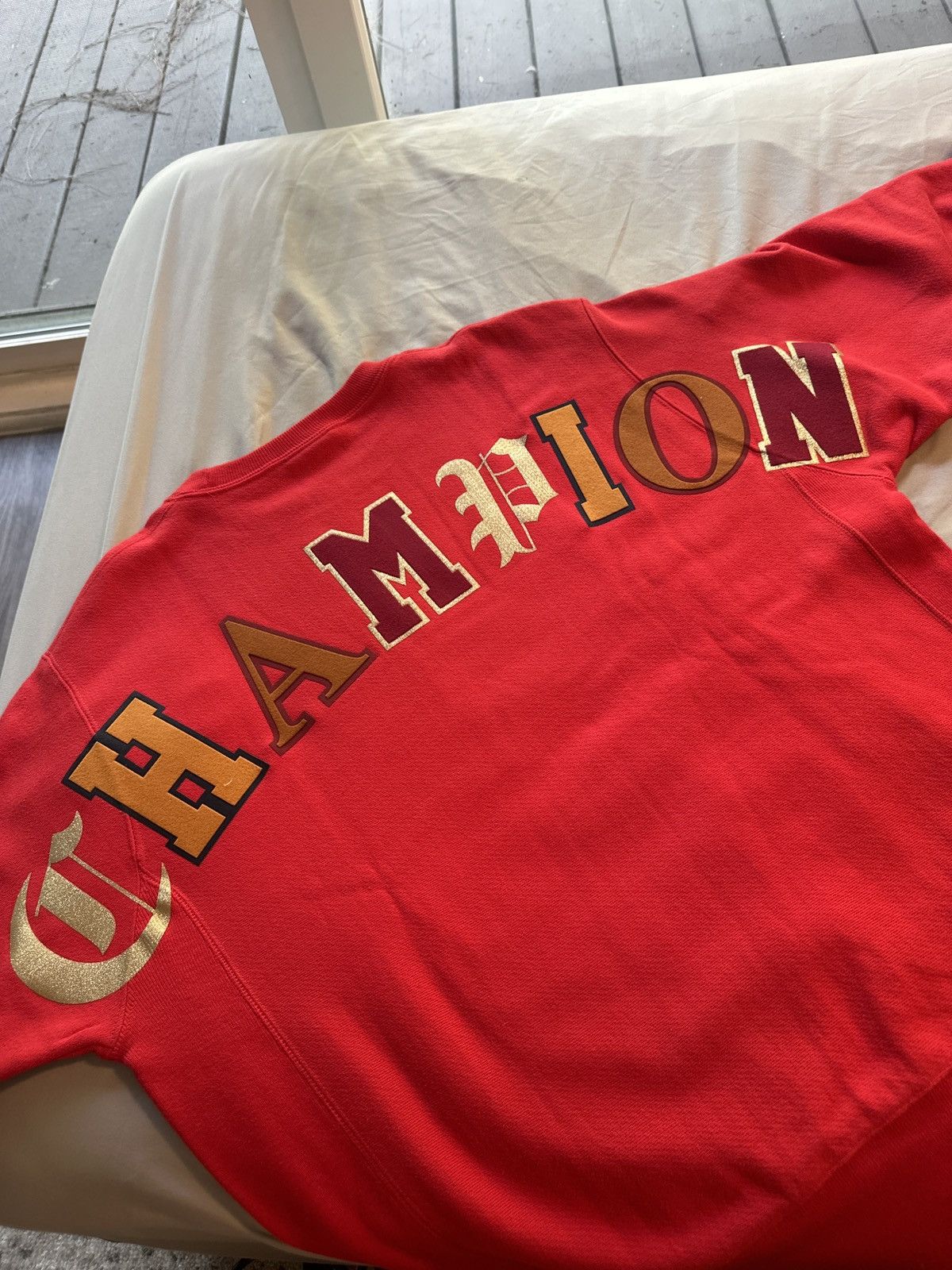 Champion Champion - Gold Sweater Size US M / EU 48-50 / 2 - 1 Thumbnail
