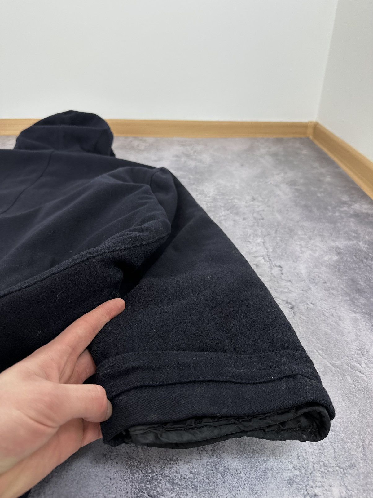 Massimo Osti Vintage 1998 Stone Island Archival Wool Hooded Long Coat Size US XL / EU 56 / 4 - 18 Thumbnail