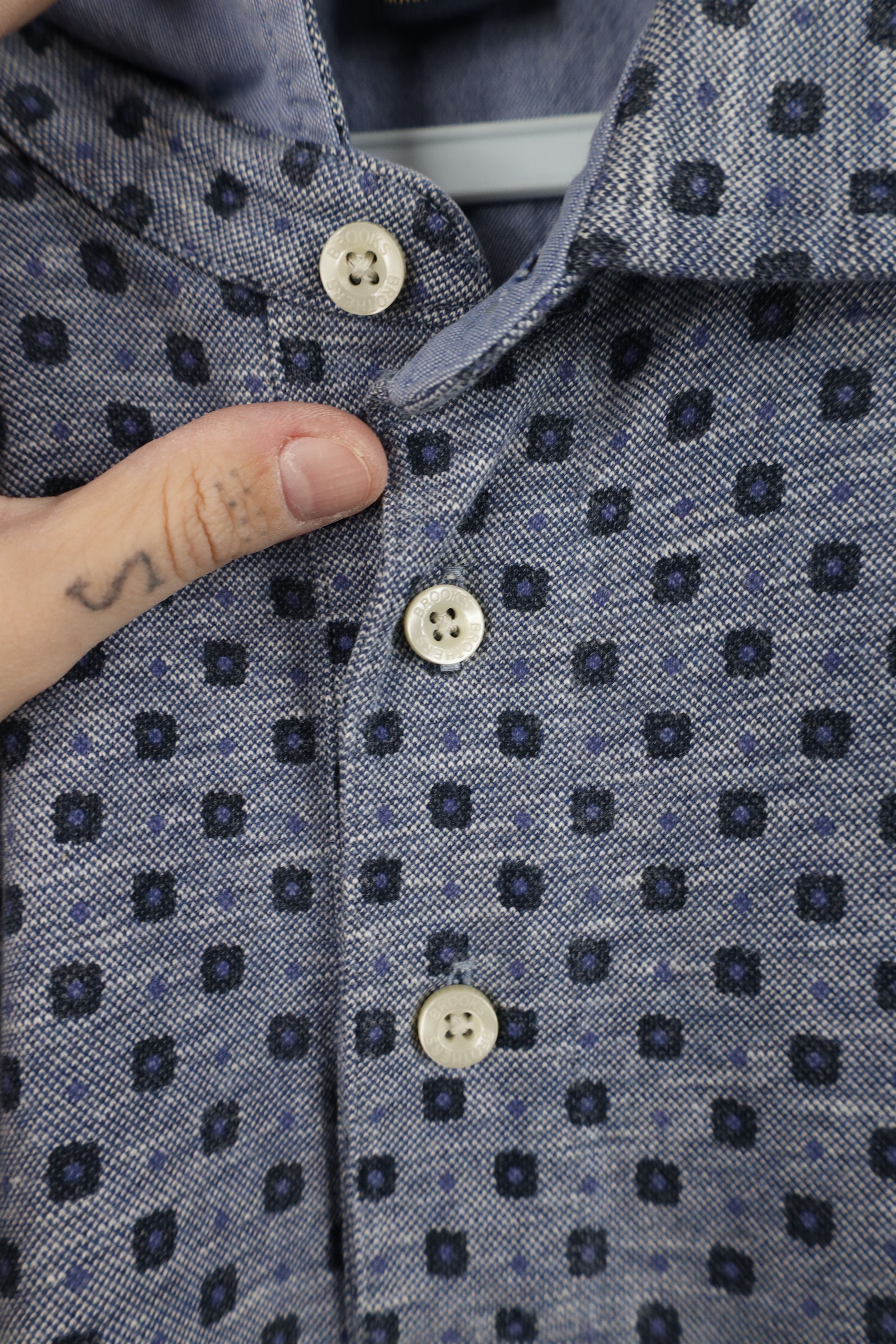 Brooks Brothers Brooks Brothers Linen Blend Geometric Knit Golf Polo Shirt Size US M / EU 48-50 / 2 - 4 Thumbnail