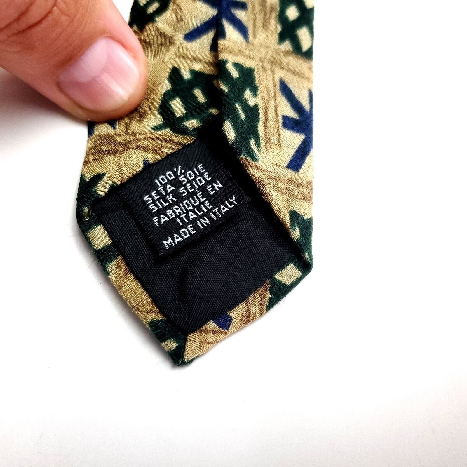 Hugo Boss Hugo Boss Silk Tie Woven Yellow Abstract Wide Size ONE SIZE - 5 Thumbnail