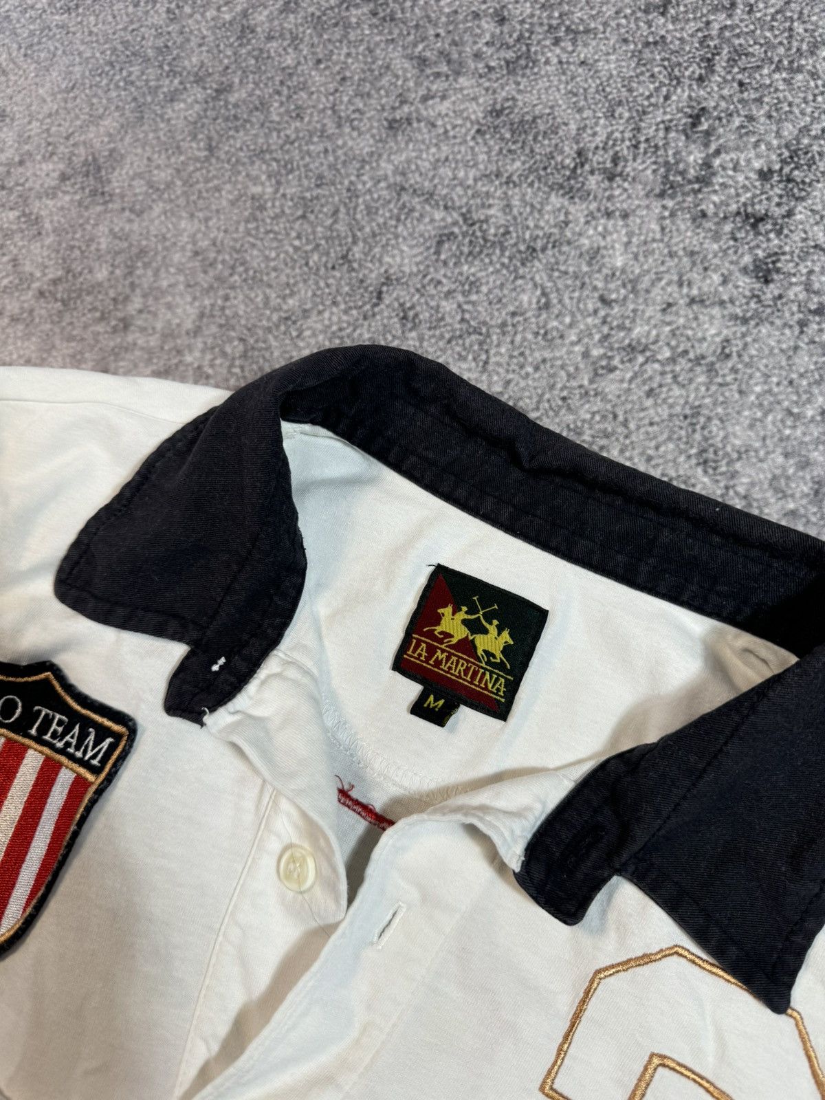 La Martina × Vintage Y2K La Martina Polo USA Big Logo Streetwear Style Rare M VTg Size US M / EU 48-50 / 2 - 3 Thumbnail