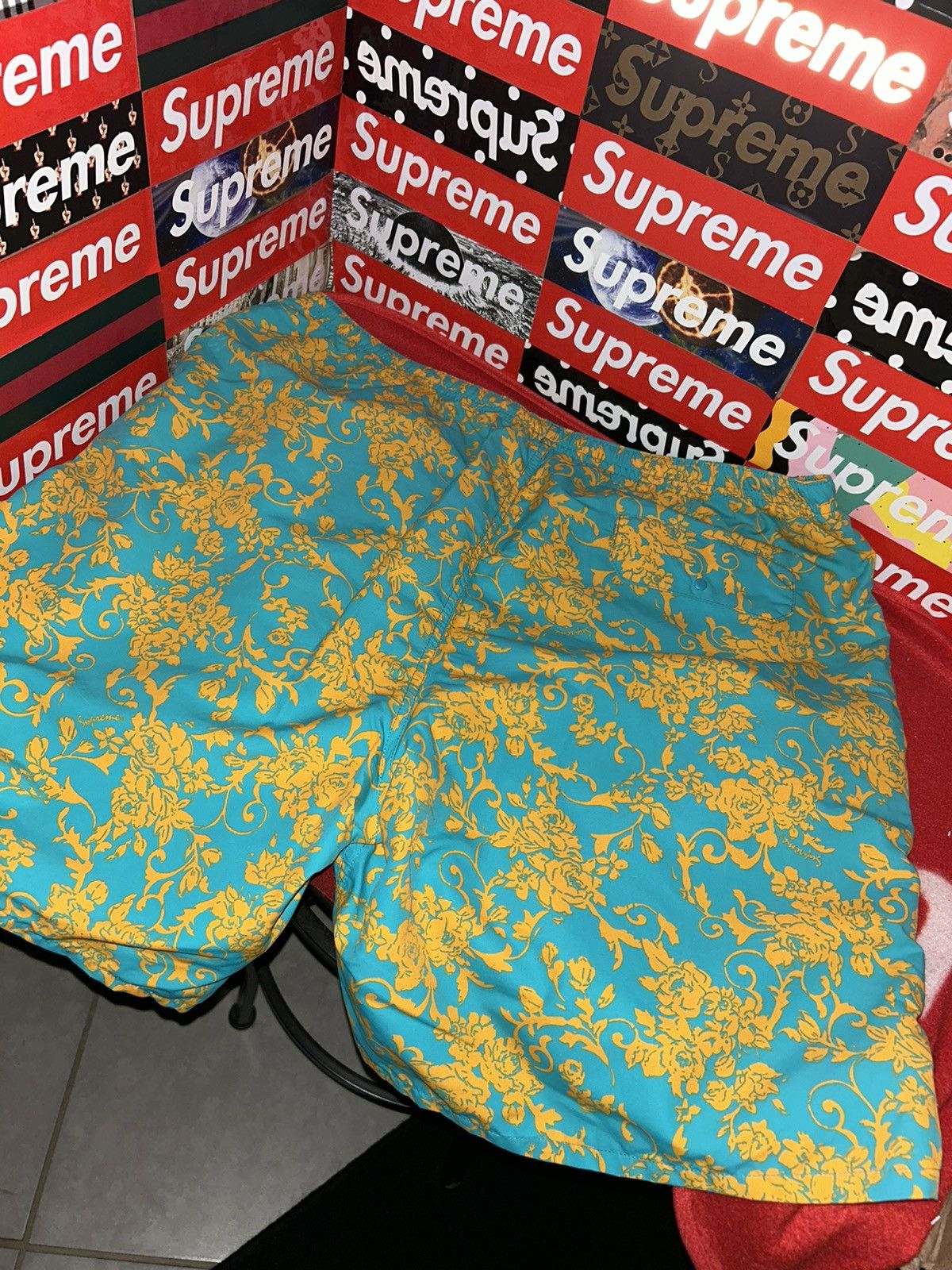 Supreme Supreme Nylon Water Shorts Teal Floral SS20 size XL NEW Size US 36 / EU 52 - 7 Thumbnail