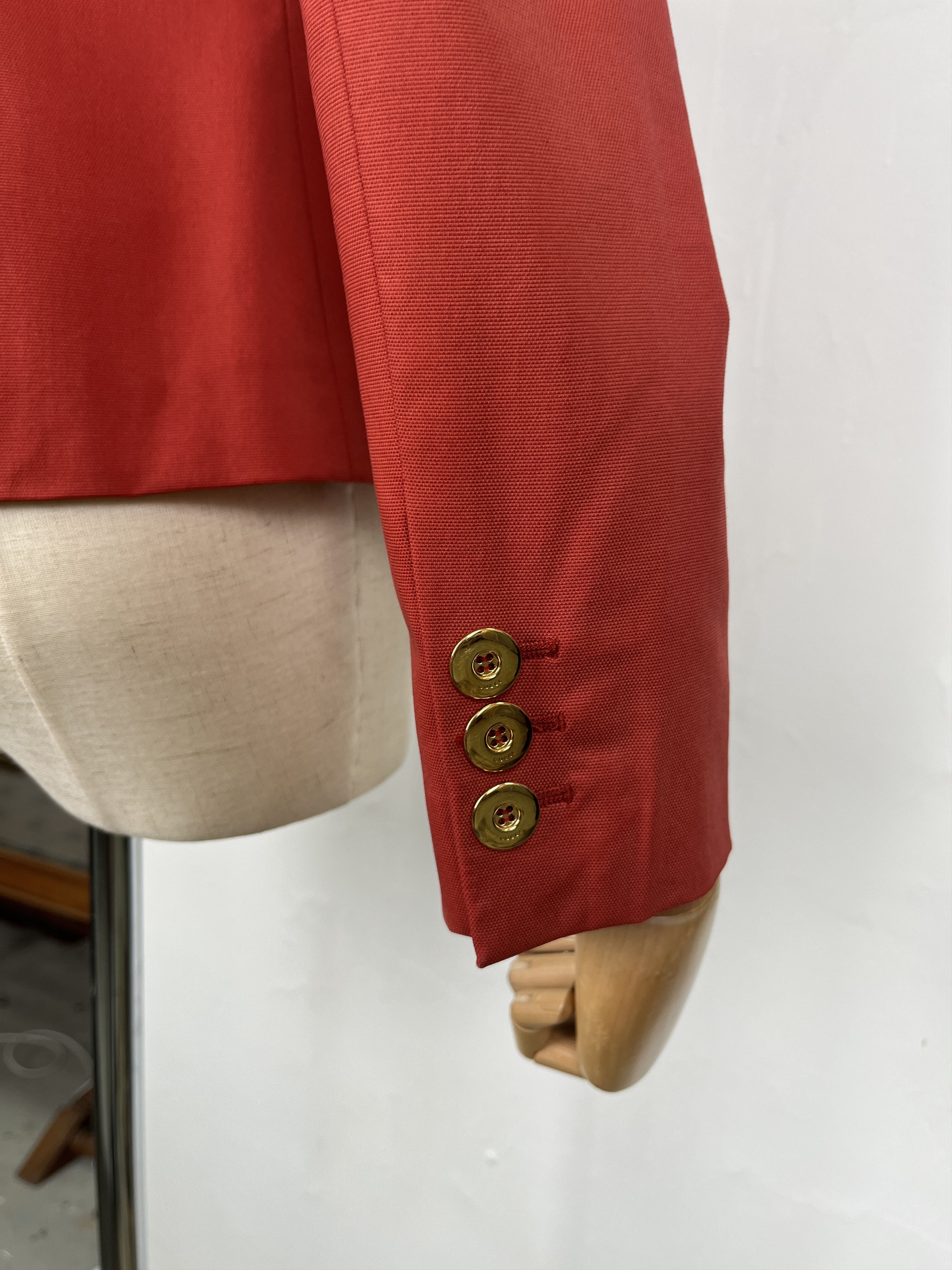 Gucci Orange Jacket With Gold Buttons Size XS / US 0-2 / IT 36-38 - 3 Thumbnail