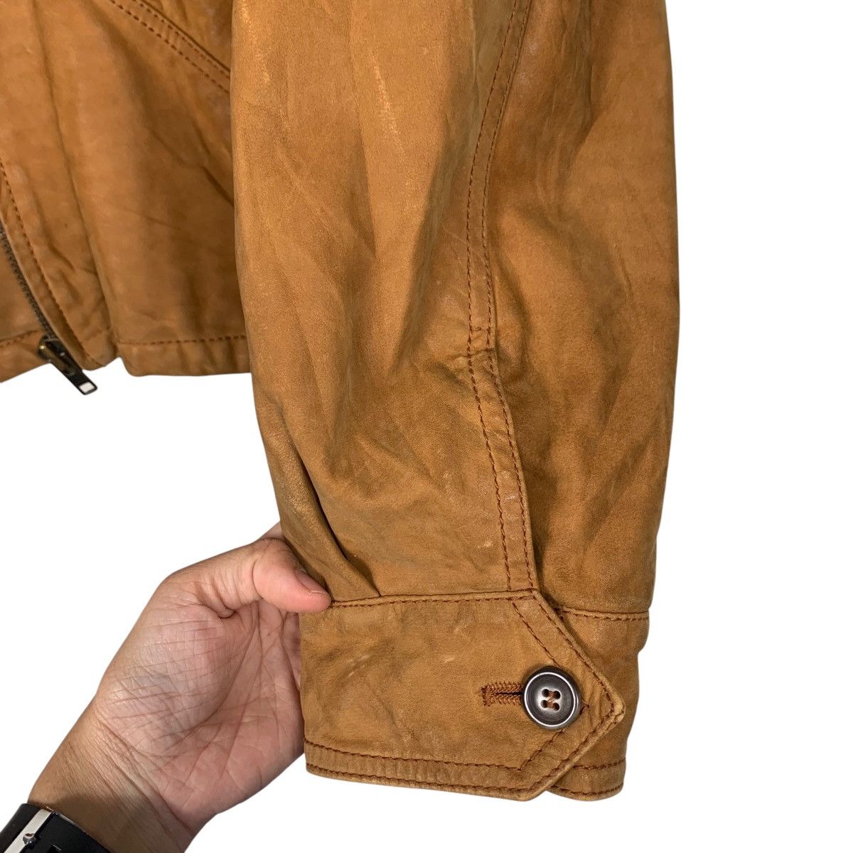 Vintage 70’s GHEZZI by ARCA Quilted Lined Leather Jacket #2363-C106 Size US M / EU 48-50 / 2 - 13 Thumbnail