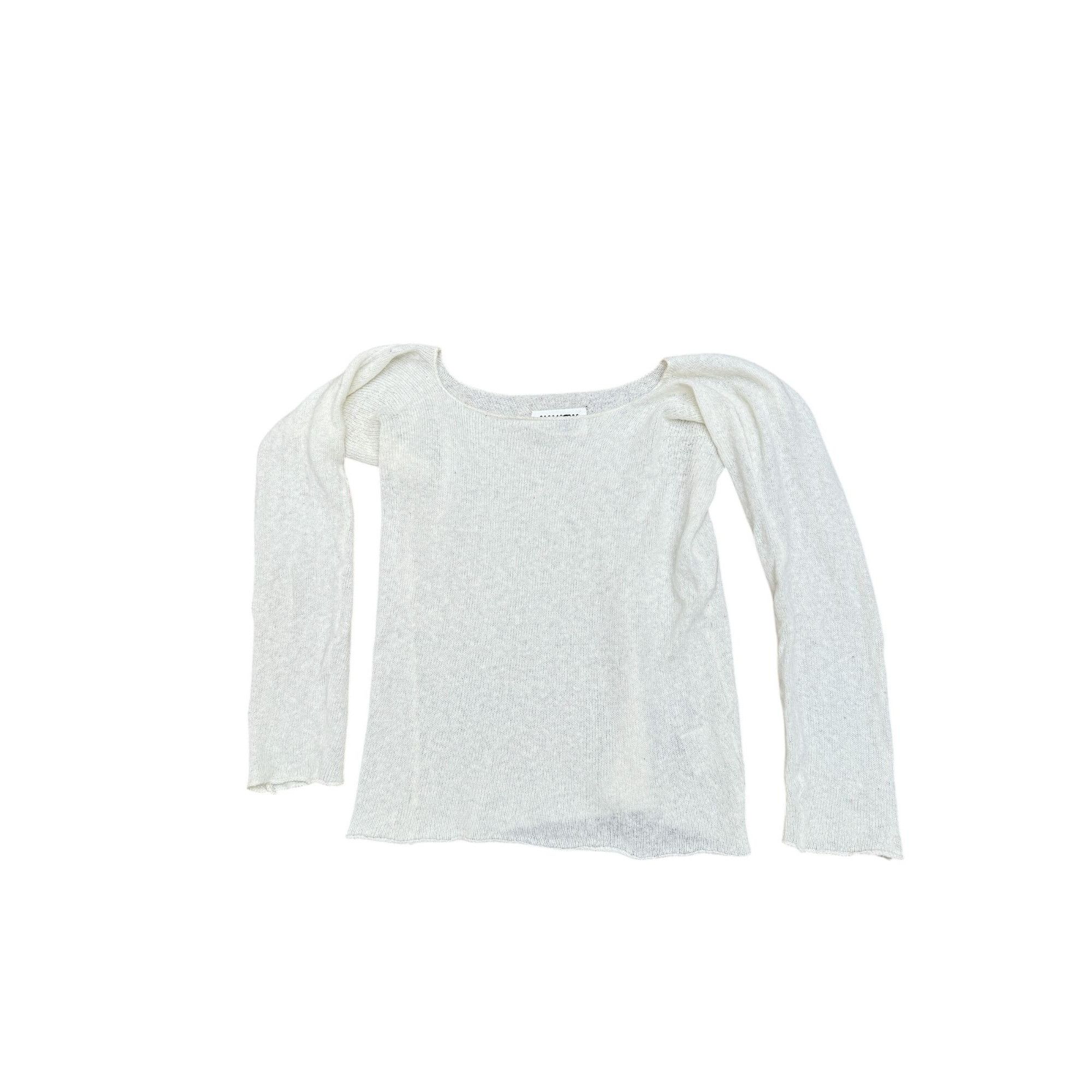 Maison Margiela FW 2005 Ecru Wool Sweater Size L / US 10 / IT 46 - 2 Thumbnail