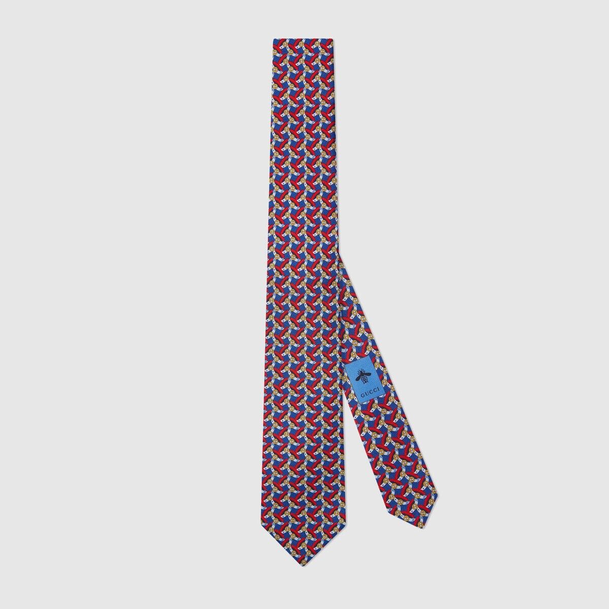 Gucci o1mt1gz0225 Size: OS / Round Interlocking G Belts Silk Tie Size ONE SIZE - 1 Thumbnail