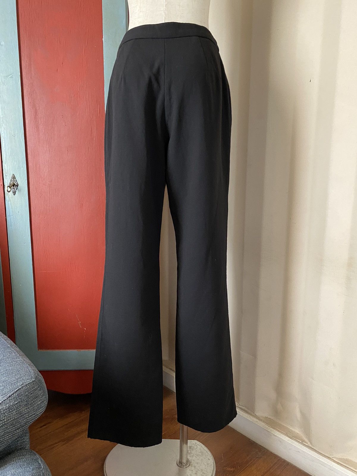 Karl Lagerfeld KARL LAGERFELD Black Wide-Leg Trousers Size 28" / US 6 / IT 42 - 17 Thumbnail