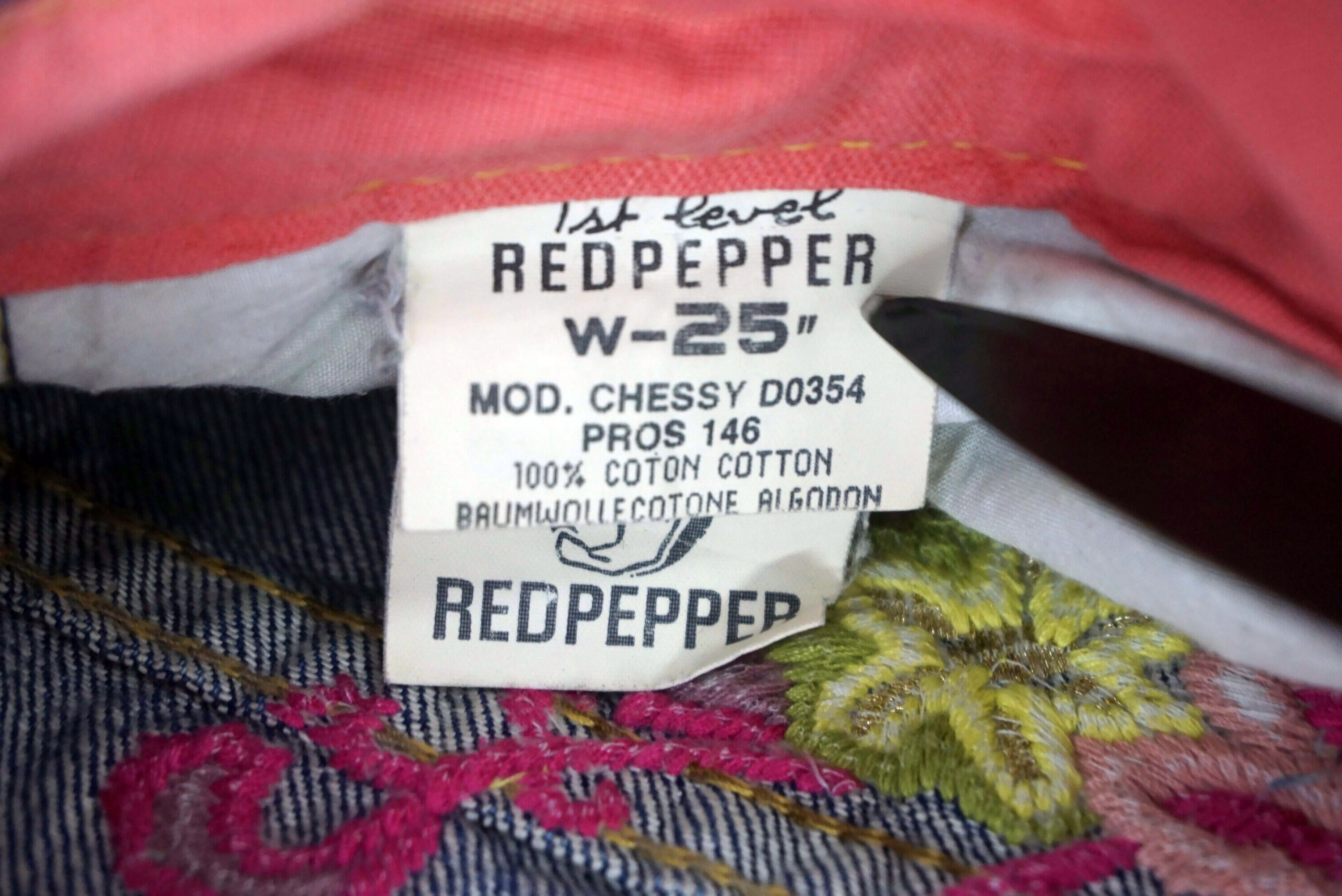 Japanese Brand Red Pepper Jeans Size 25 fit W26 L28.5 Low-Rise Bootcut Size 25" / US 0 / IT 36 - 15 Thumbnail